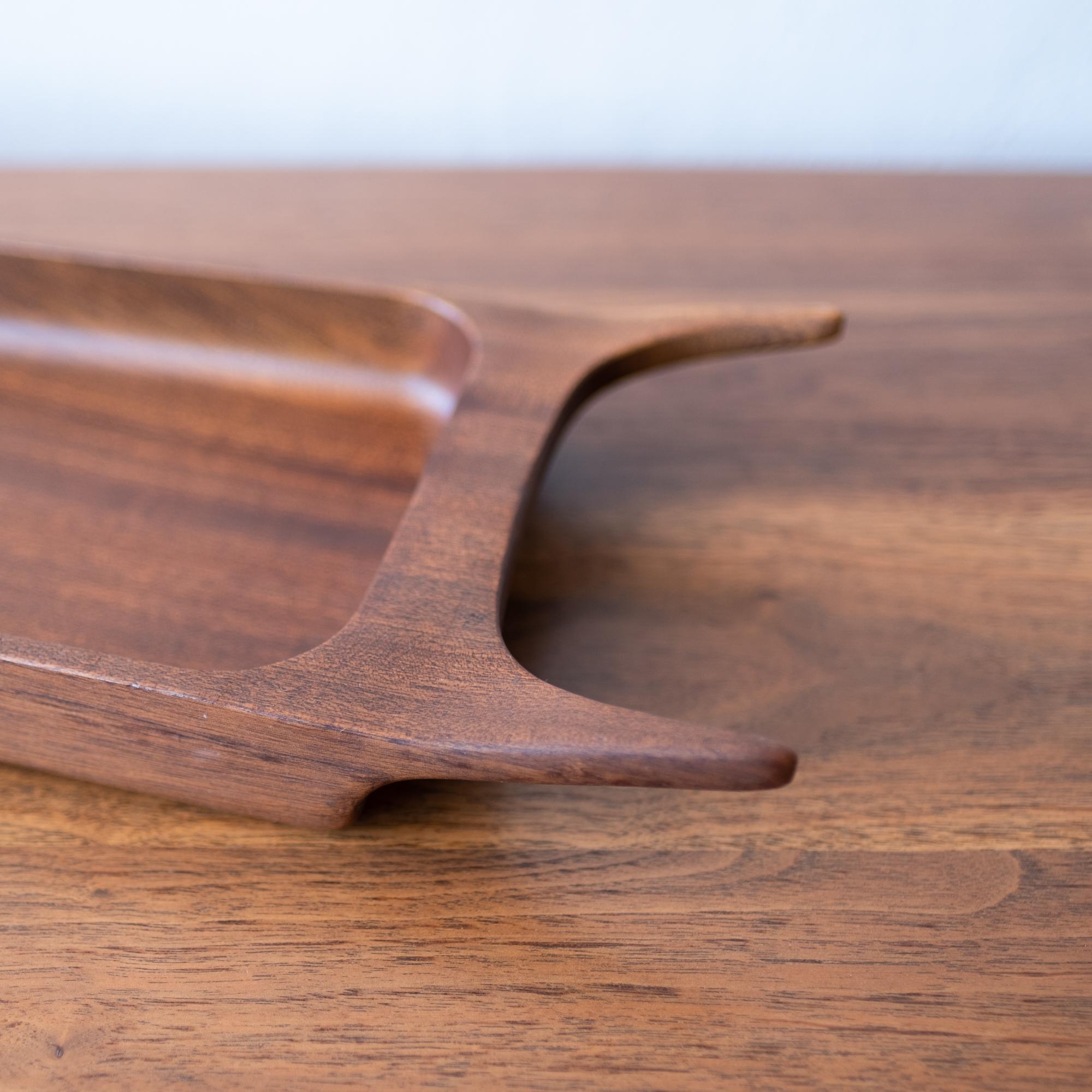 Carved Sculptural Midcentury Italian Wood Bowl or Catch All by Anri, 1950s