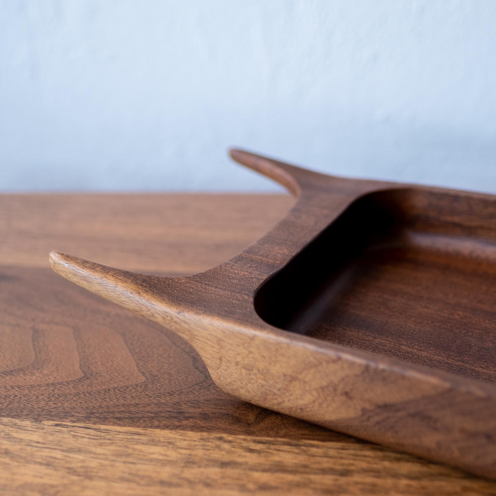 Teak Sculptural Midcentury Italian Wood Bowl or Catch All by Anri, 1950s