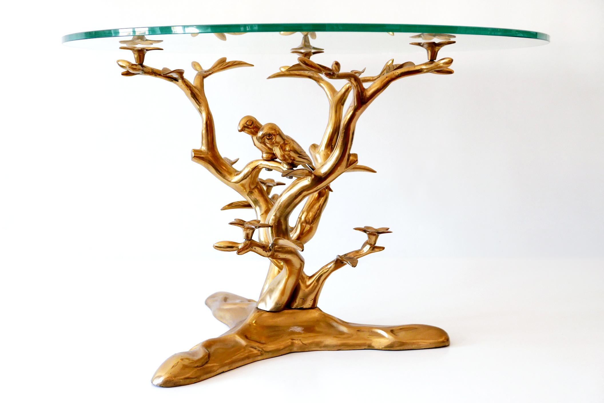 Belgian Sculptural Mid-Century Modern Brass Coffee Table by Willy Daro, Belgium, 1970s