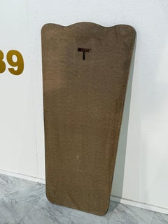 Sculptural Mid-Century Modern Brass Mirror