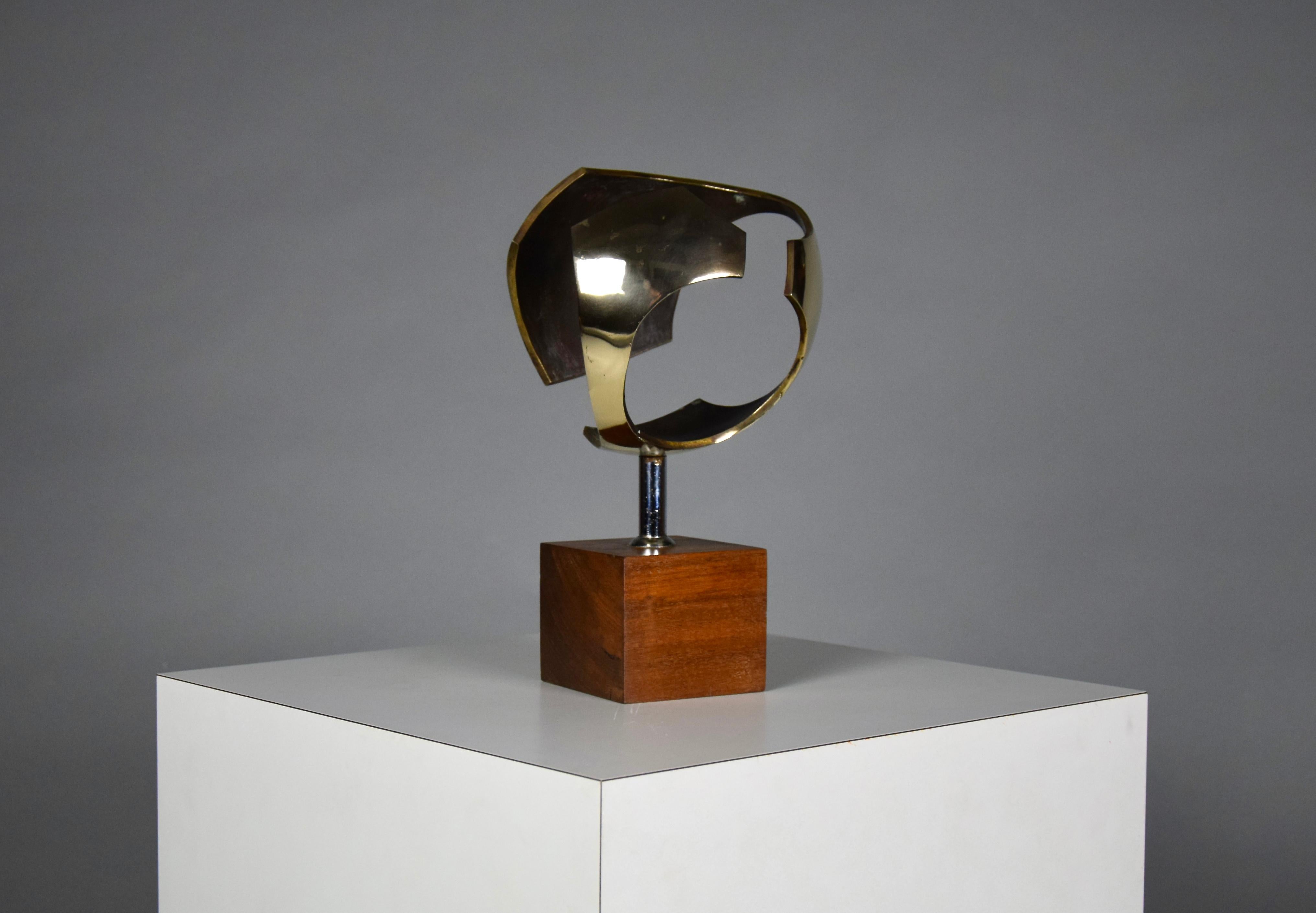 Sculptural Mid-Century Modern Brass Sphere the Netherlands 1960 For Sale 5