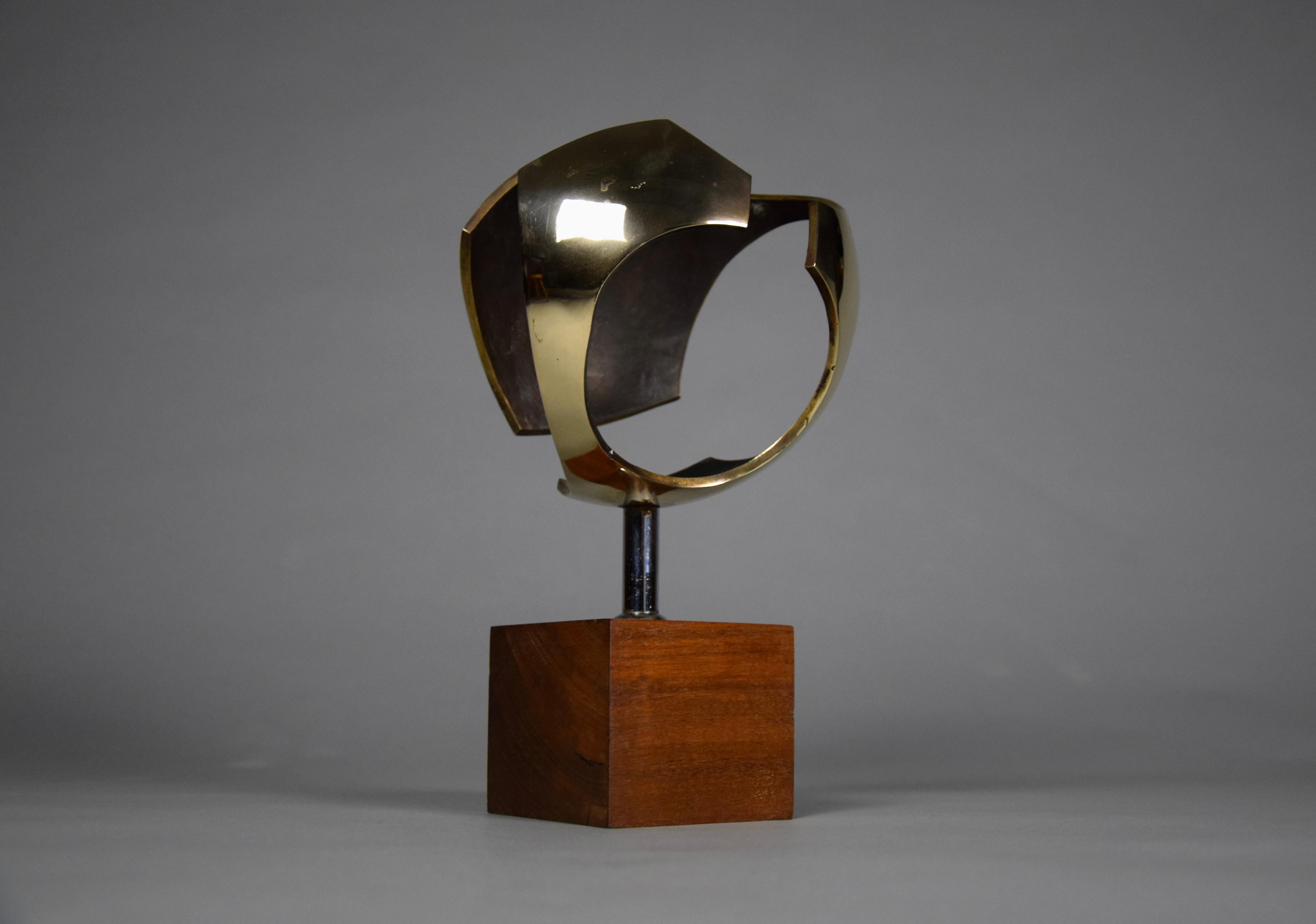 Sculptural Mid-Century Modern Brass Sphere the Netherlands 1960 For Sale 1