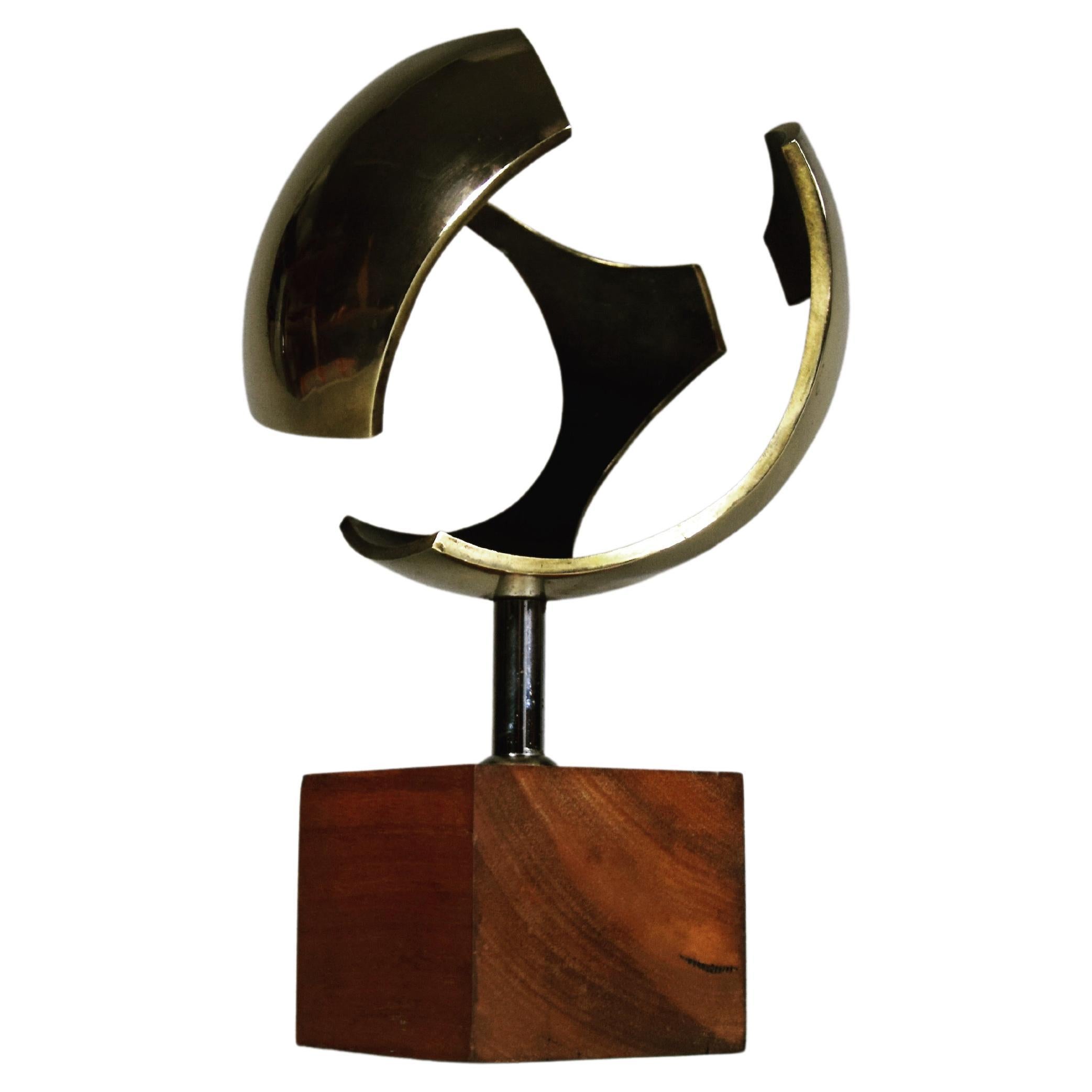 Sphère sculpturale en laiton moderne mi-siècle, Pays-Bas, 1960