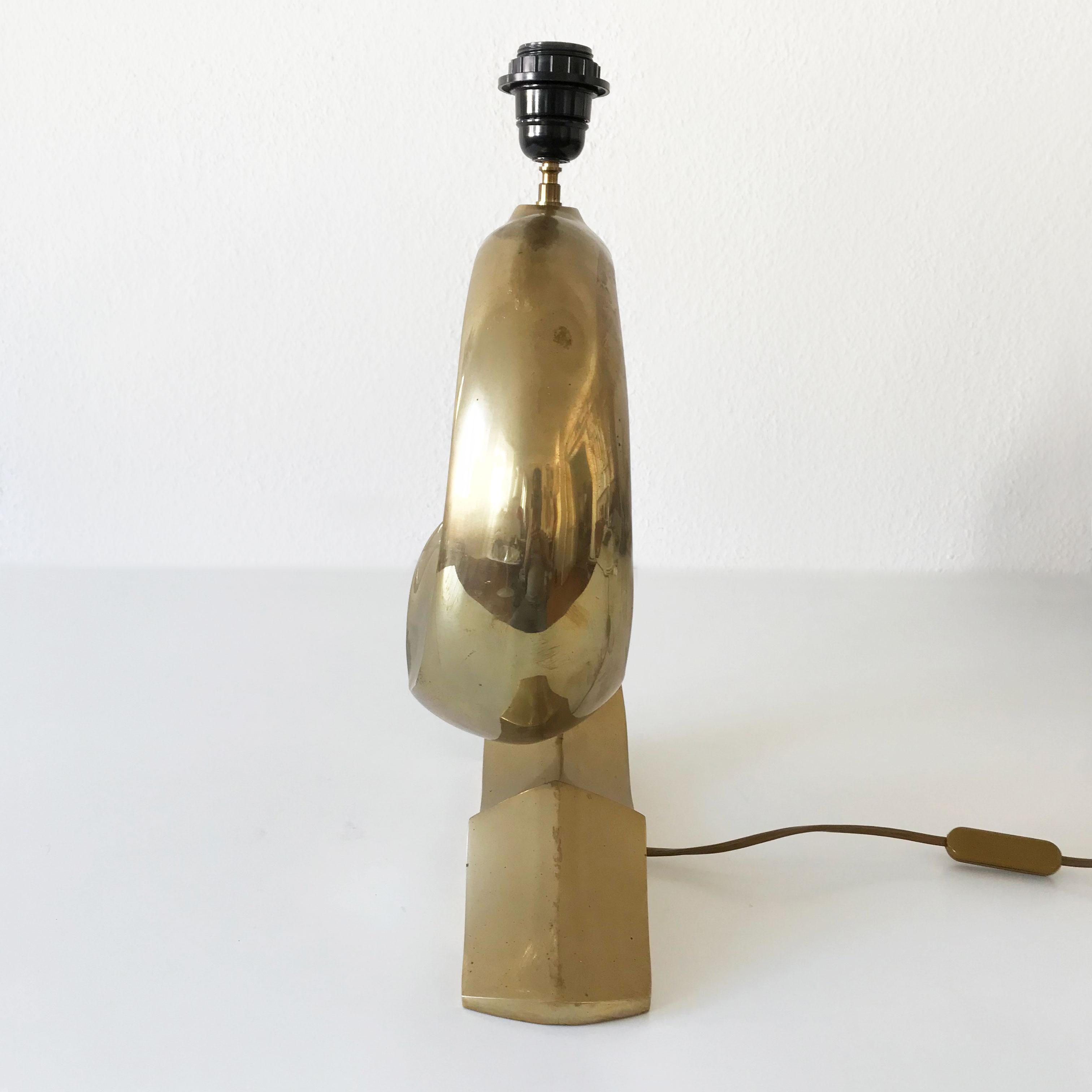 Sculptural Mid-Century Modern Brass Table Lamp by Pierre Cardin, 1970s, France 5