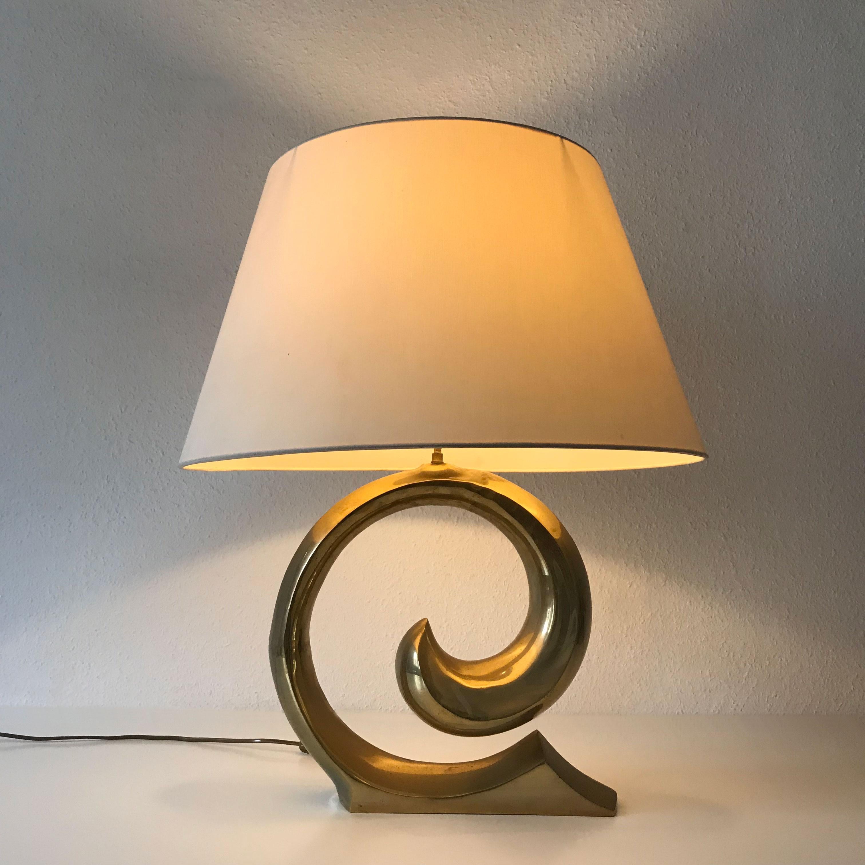 Sculptural Mid-Century Modern Brass Table Lamp by Pierre Cardin, 1970s, France 6