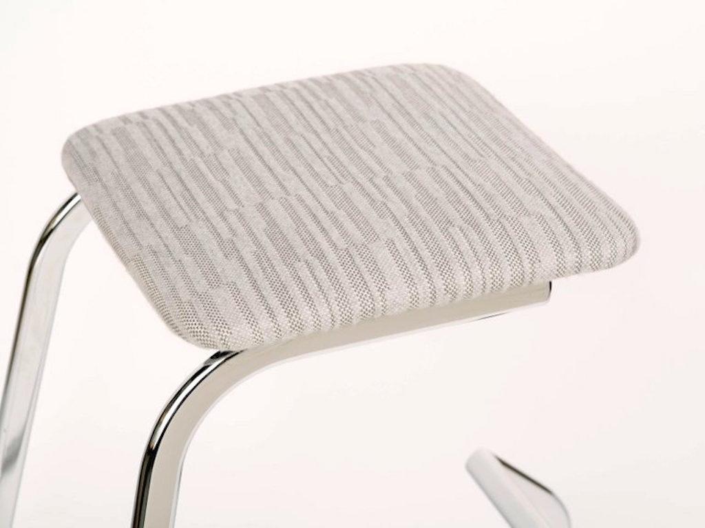 Mid-20th Century Sculptural Mid-Century Modern Counter Stools in Embossed Wool by Charles Stendig
