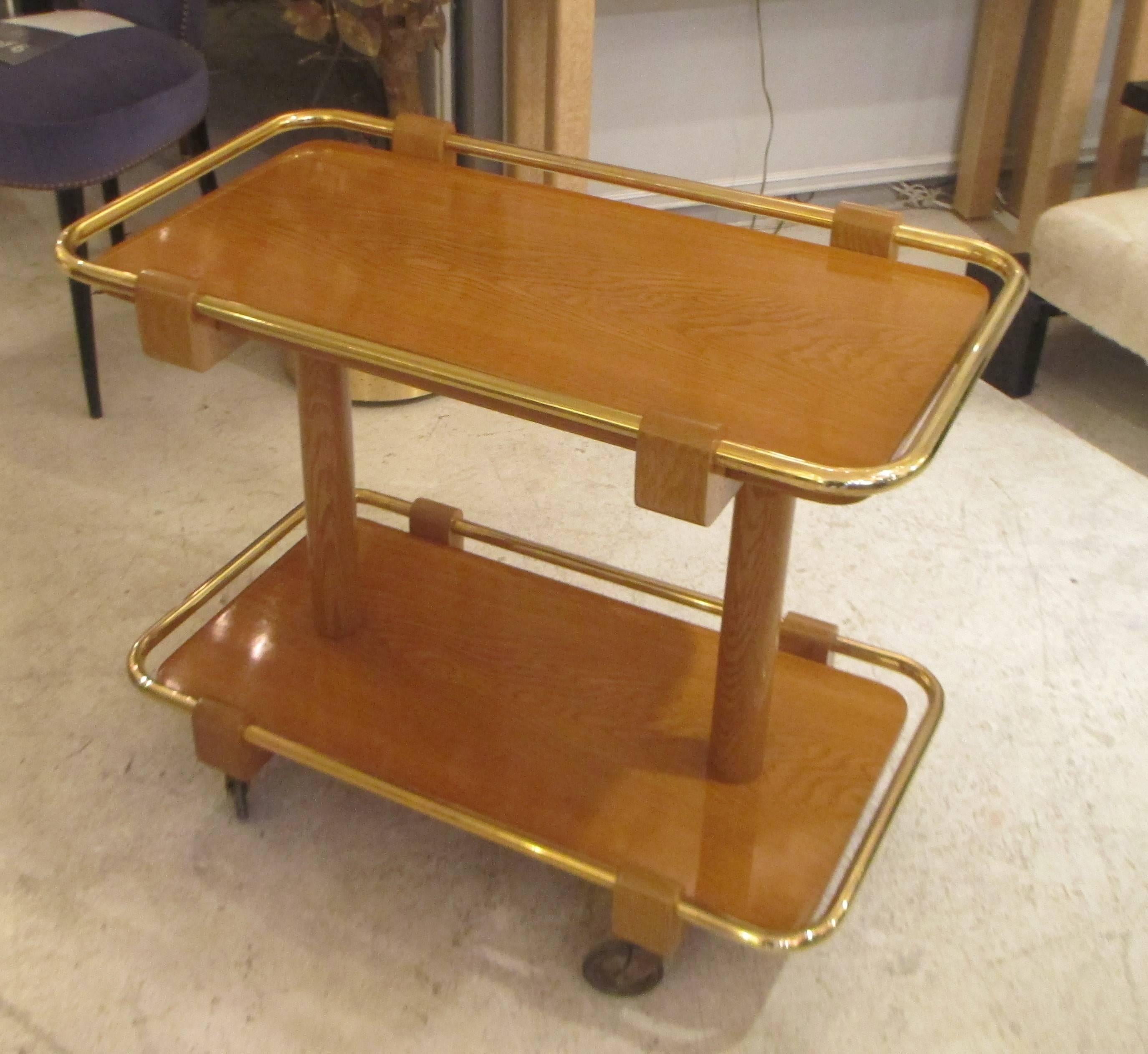 Sculptural Mid-Century Modern Drinks Cart or Bar Cart In Excellent Condition In New York, NY