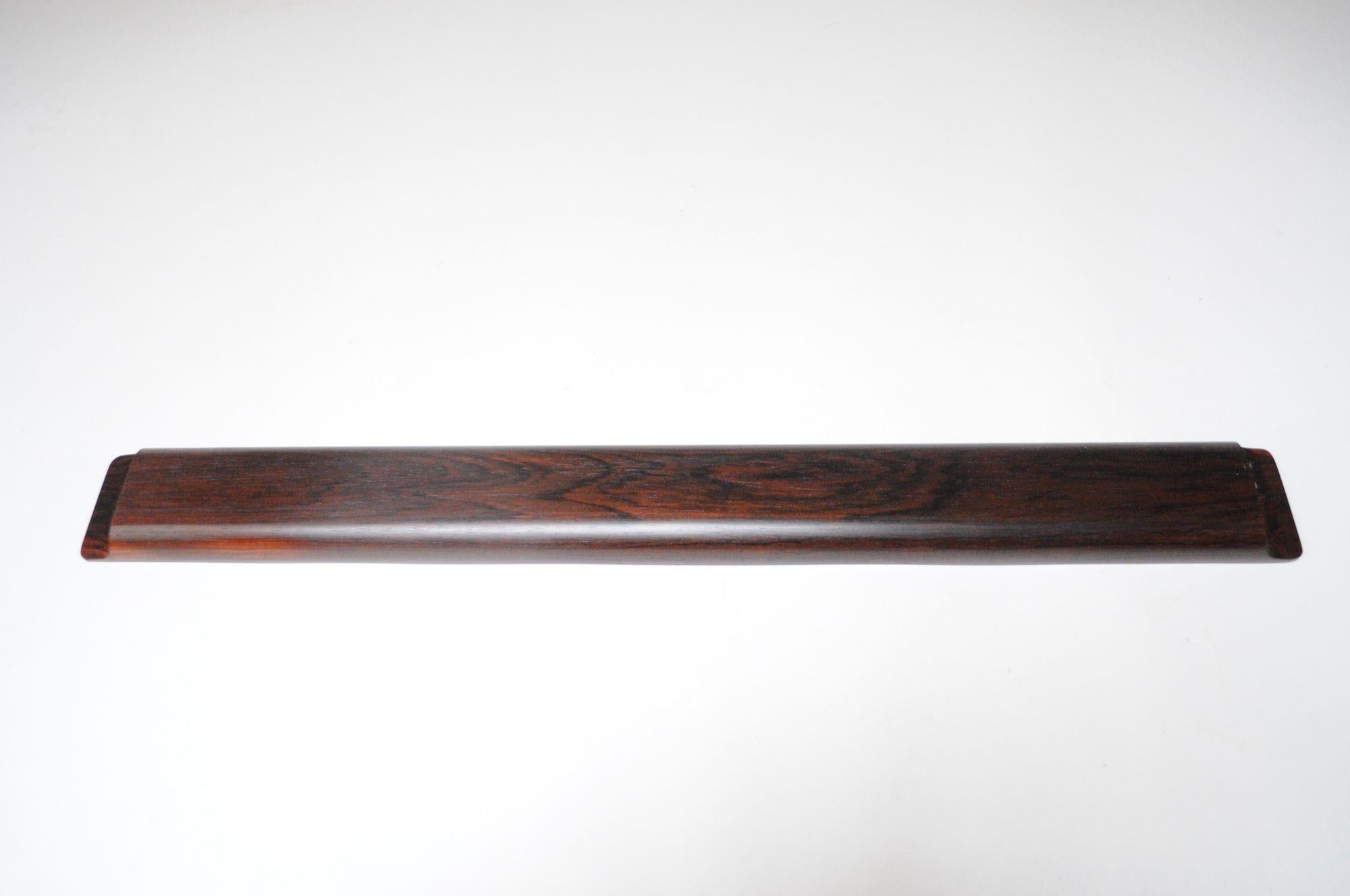 Sculptural Mid-Century Modern Elongated Rosewood Tray For Sale 2