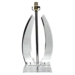 Sculptural Mid Century Modern Lucite Table Lamp