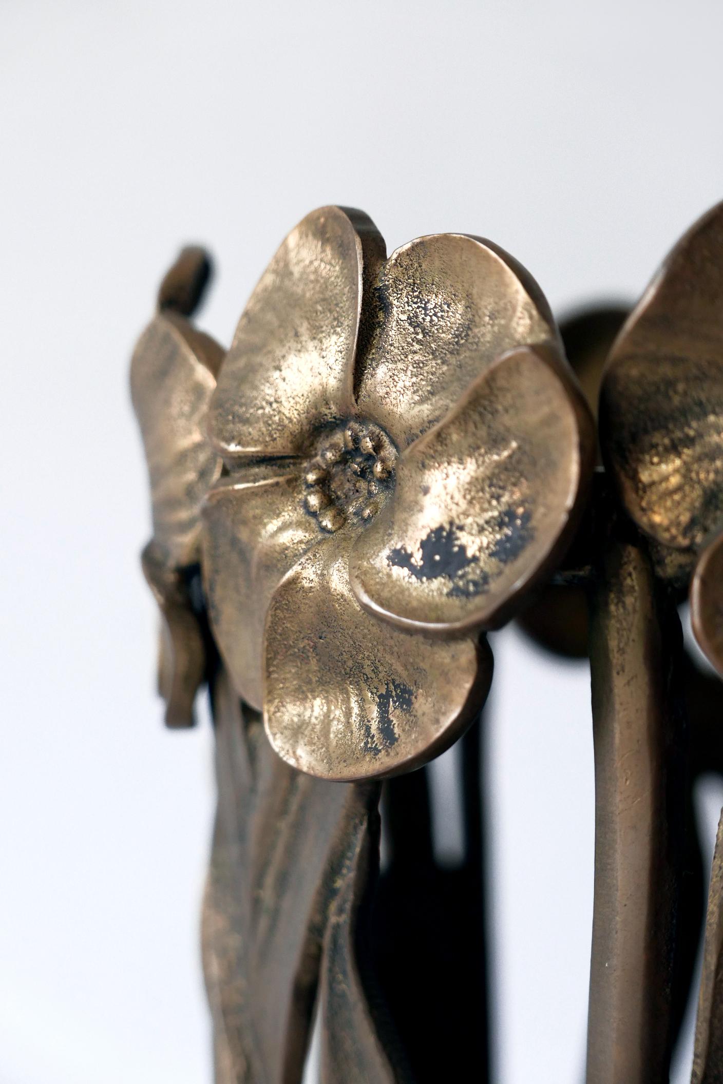 Sculptural Mid-Century Modern Massive Brass Umbrella Stand 1960s For Sale 8