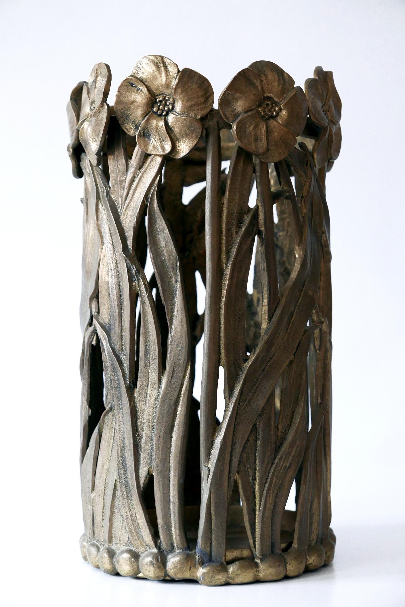 Sculptural Mid-Century Modern Massive Brass Umbrella Stand 1960s For Sale 2