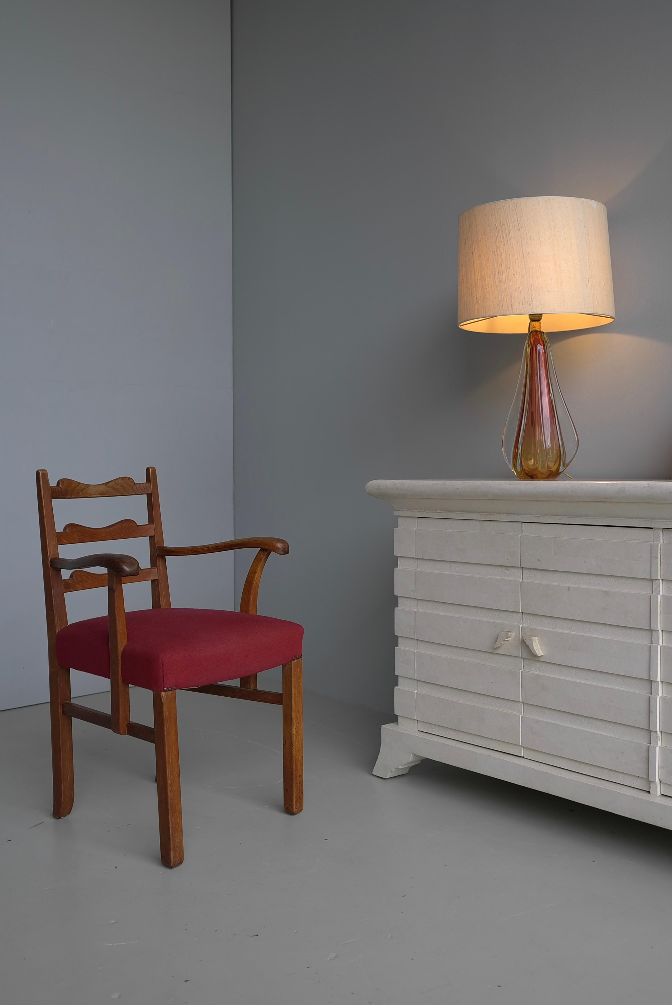Art Deco Sculptural Mid Century Modern side Chair, France 1930's For Sale