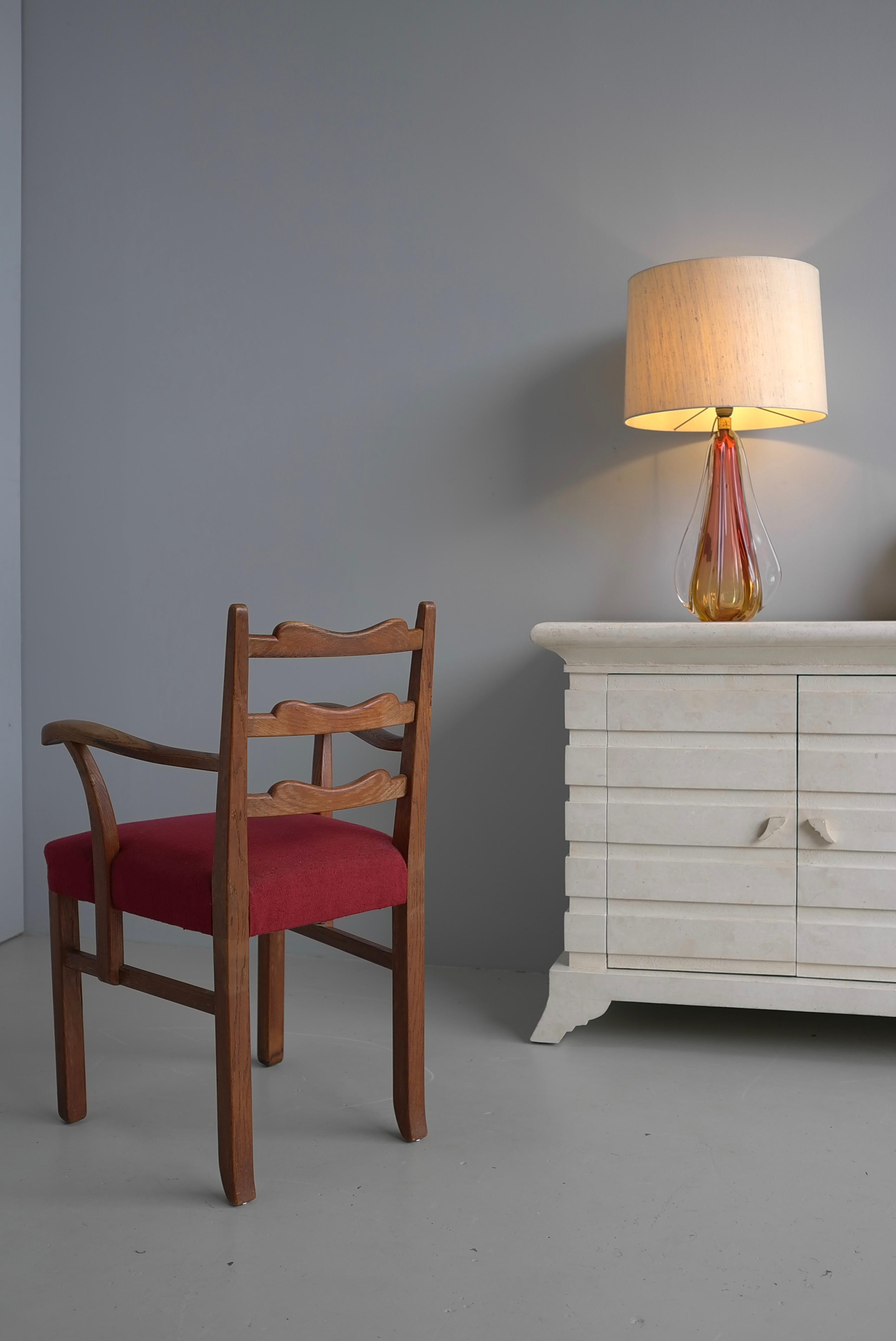 French Sculptural Mid Century Modern side Chair, France 1930's For Sale