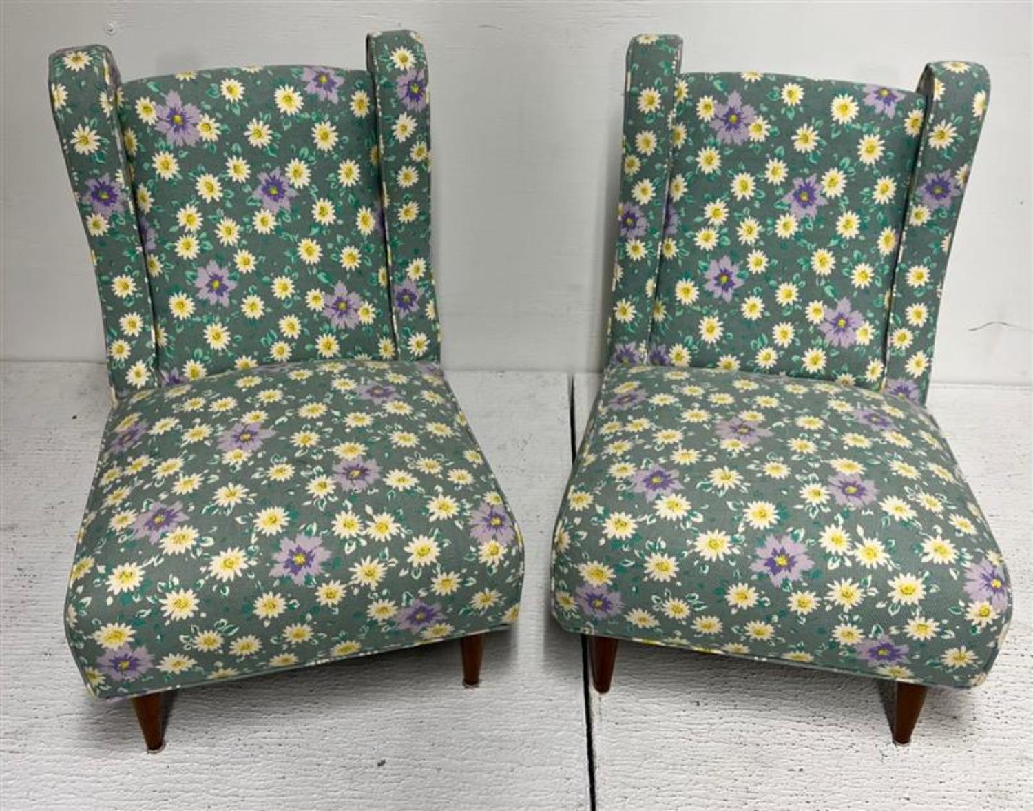 Sculptural Mid Century Modern Slipper Chairs For Sale 1