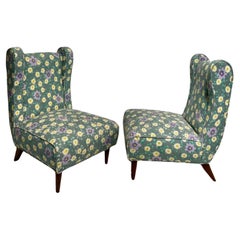 Sculptural Mid Century Modern Slipper Chairs