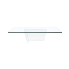 Sculptural Mid-Century Modernist Glass and Lucite Cocktail Table