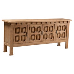Credenza scultorea di metà secolo in Oak, Francia, anni '50