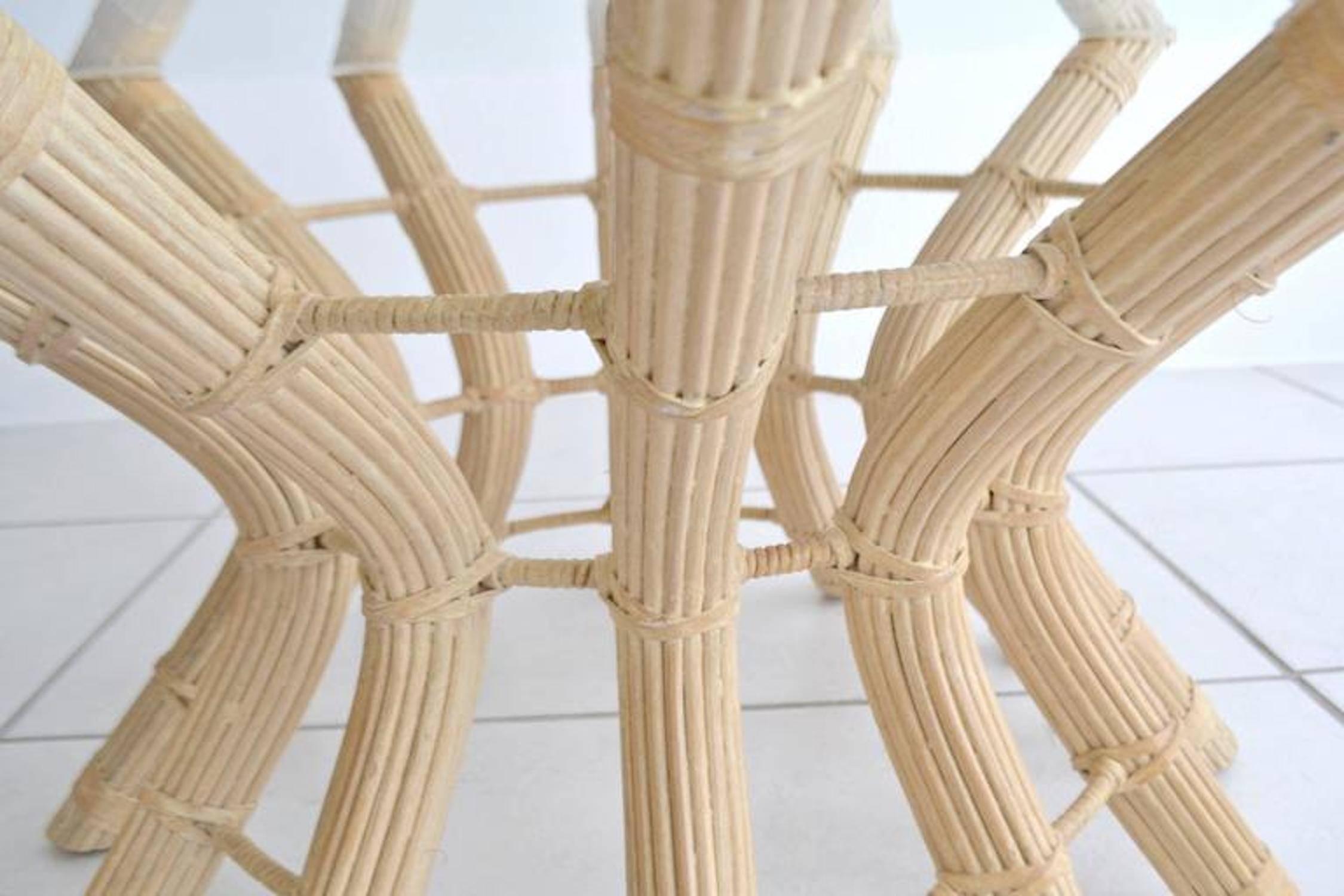 Sculptural Midcentury Rattan Cocktail Table In Good Condition For Sale In West Palm Beach, FL