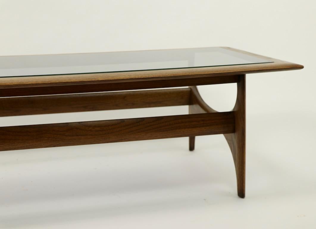 Wood Sculptural Mid Century  Silhouette Coffee Table by Lane Furniture