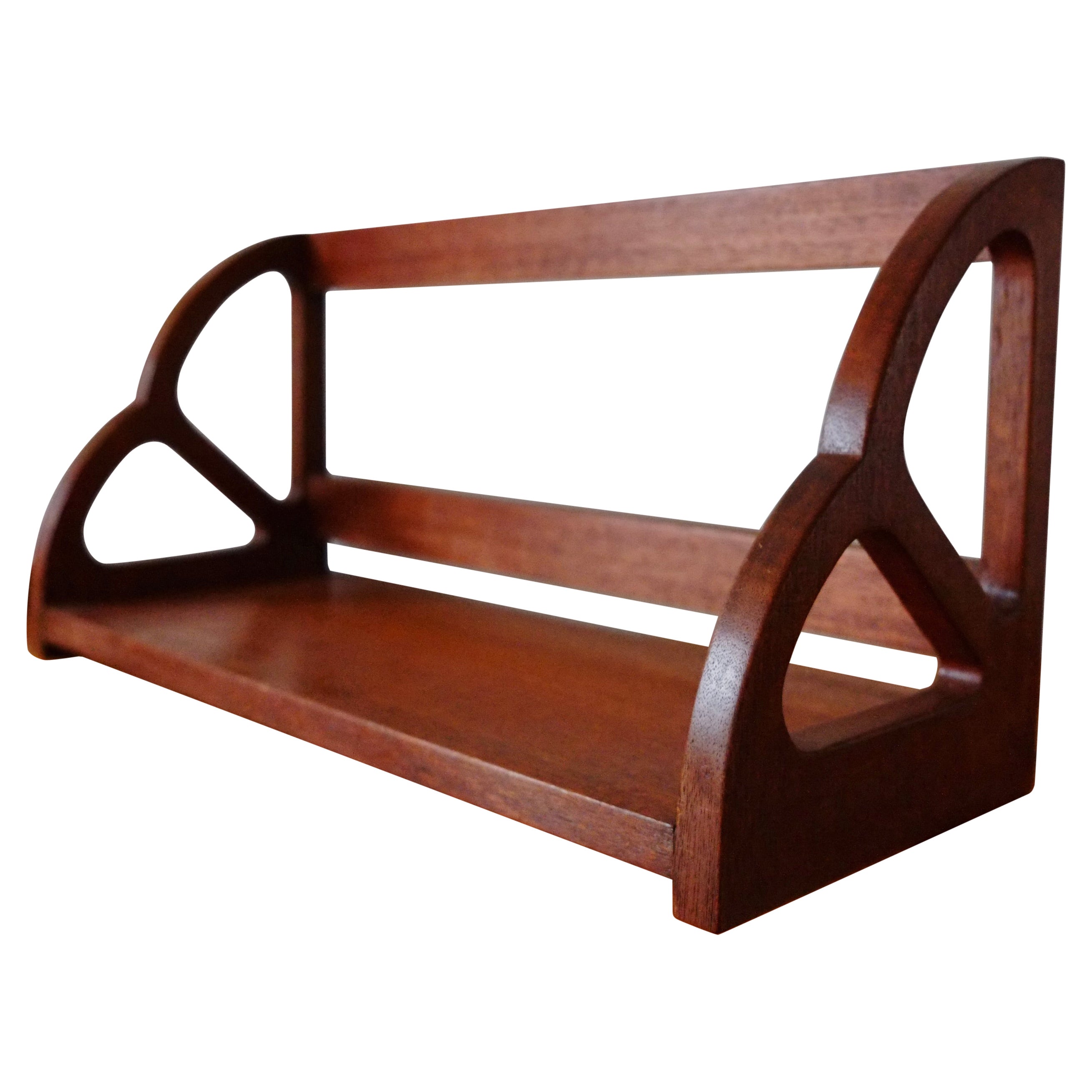 Fermalibri in legno di teak del Mid Century Modern, design scultoreo, anni '60 in vendita