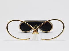 Sculptural Midcentury Brass Umbrella Stand, Herta Baller, Austria, 1950s