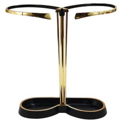 Retro Sculptural Midcentury Brass Umbrella Stand, Herta Baller, Austria, 1950s