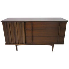 Sculptural Midcentury Walnut Dresser Chest