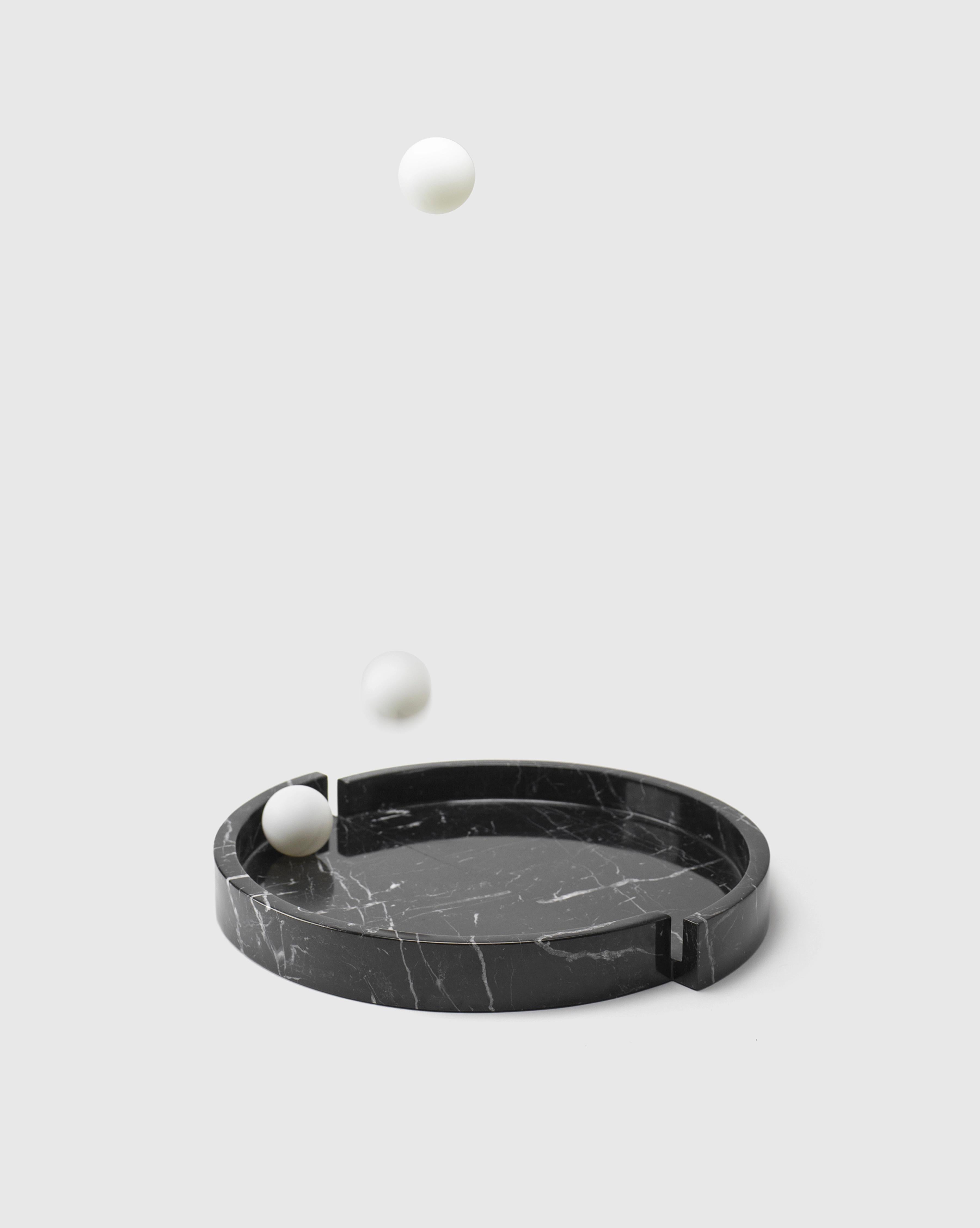 Sculptural Minimalist Marble Bowl in Black Marble, Made in Italy by Sandro Lopez For Sale 1