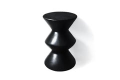 Brutalist Sculptural Dark Wenge Stool Vibrante