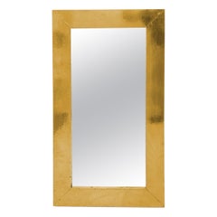 Cadre de miroir sculptural (26"), revêtement en laiton