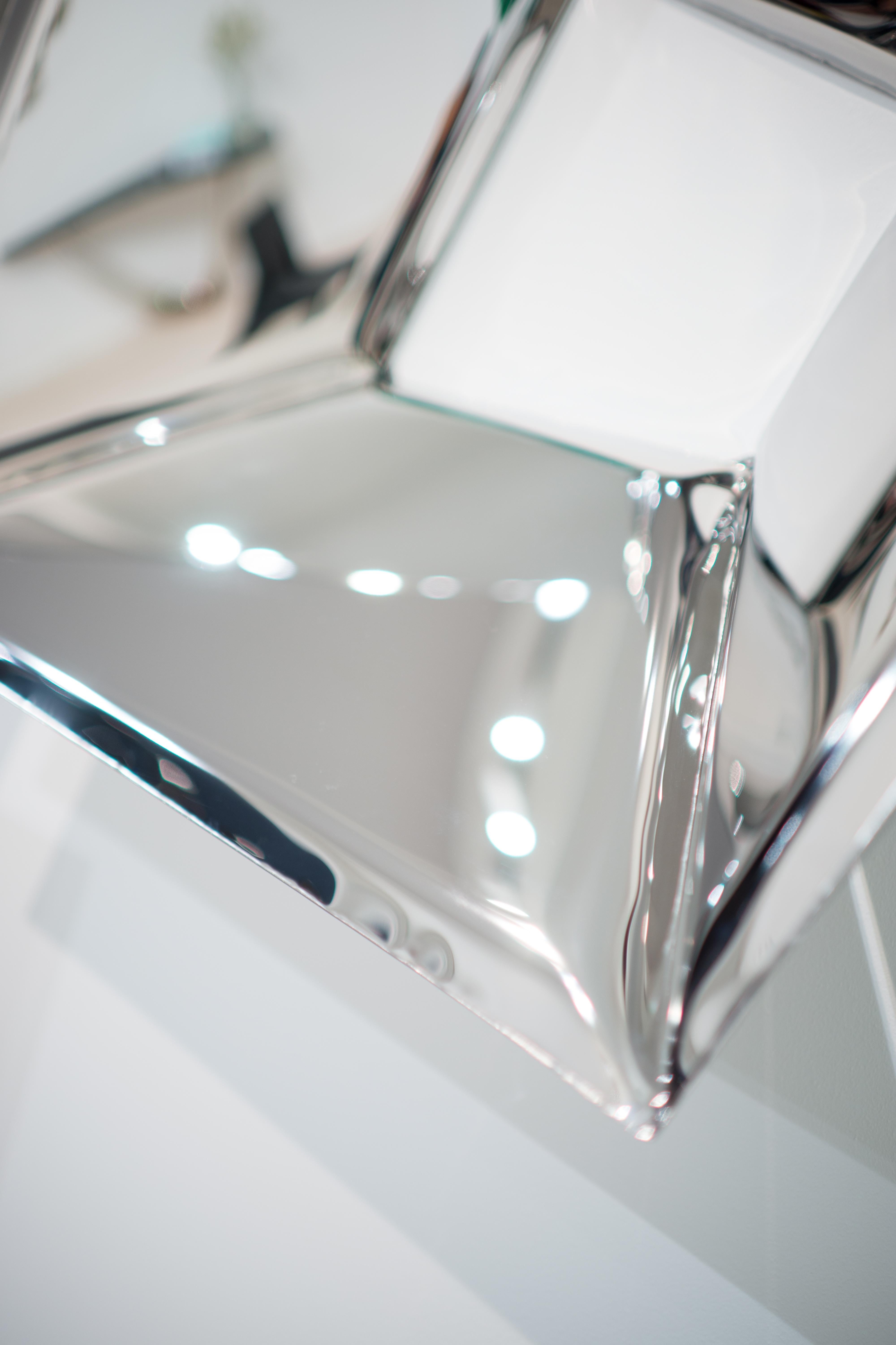 Miroirs sculpturaux 'les cristaux' en acier inoxydable de Zieta Prozessdesign '3' en vente 2