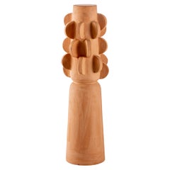Sculptural Modern Brutalist Terracotta Tribal-Inspired Decorative Totem 1