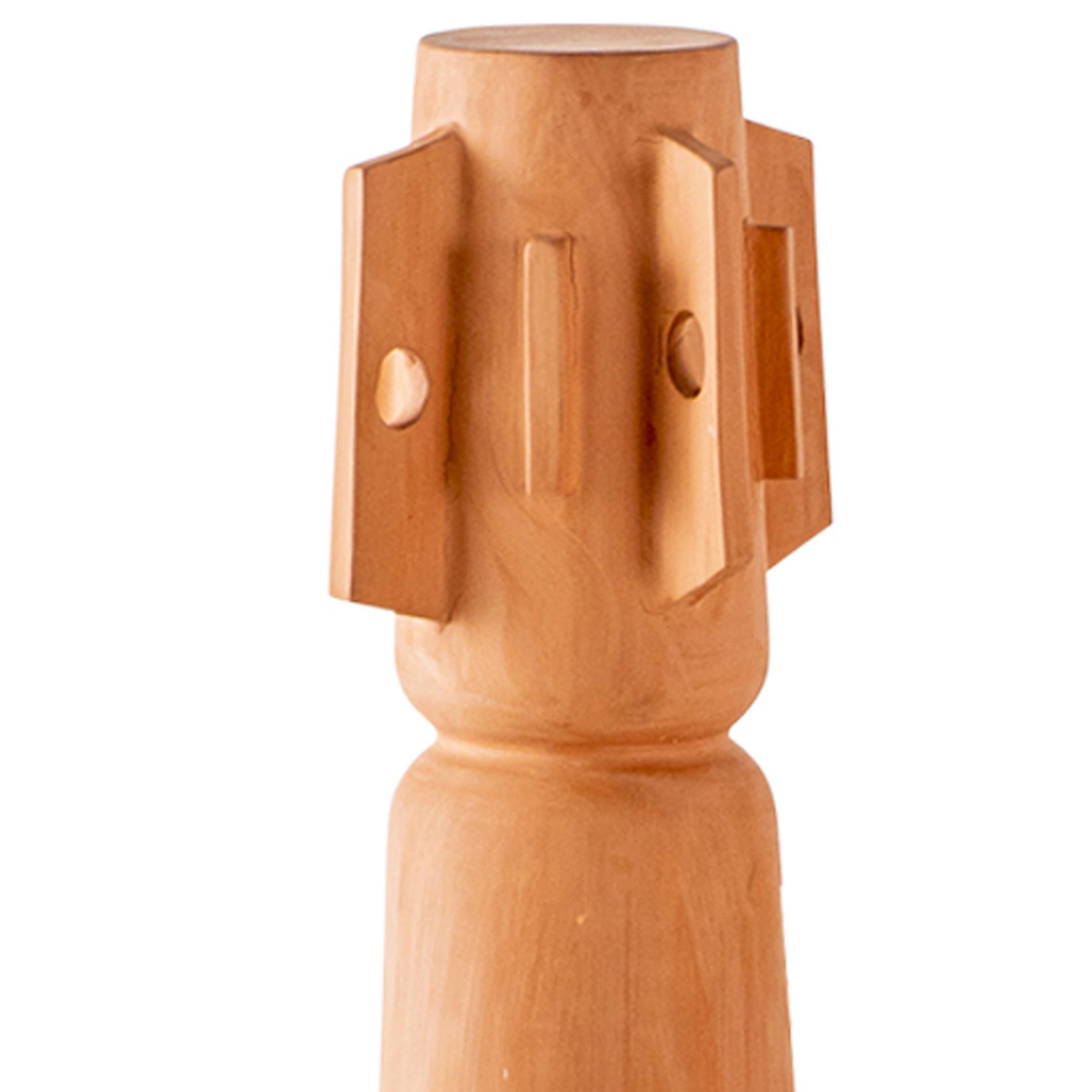 Sculptural Modern Brutalist Terracotta Tribal-Inspired Decorative Totem 2 For Sale 1