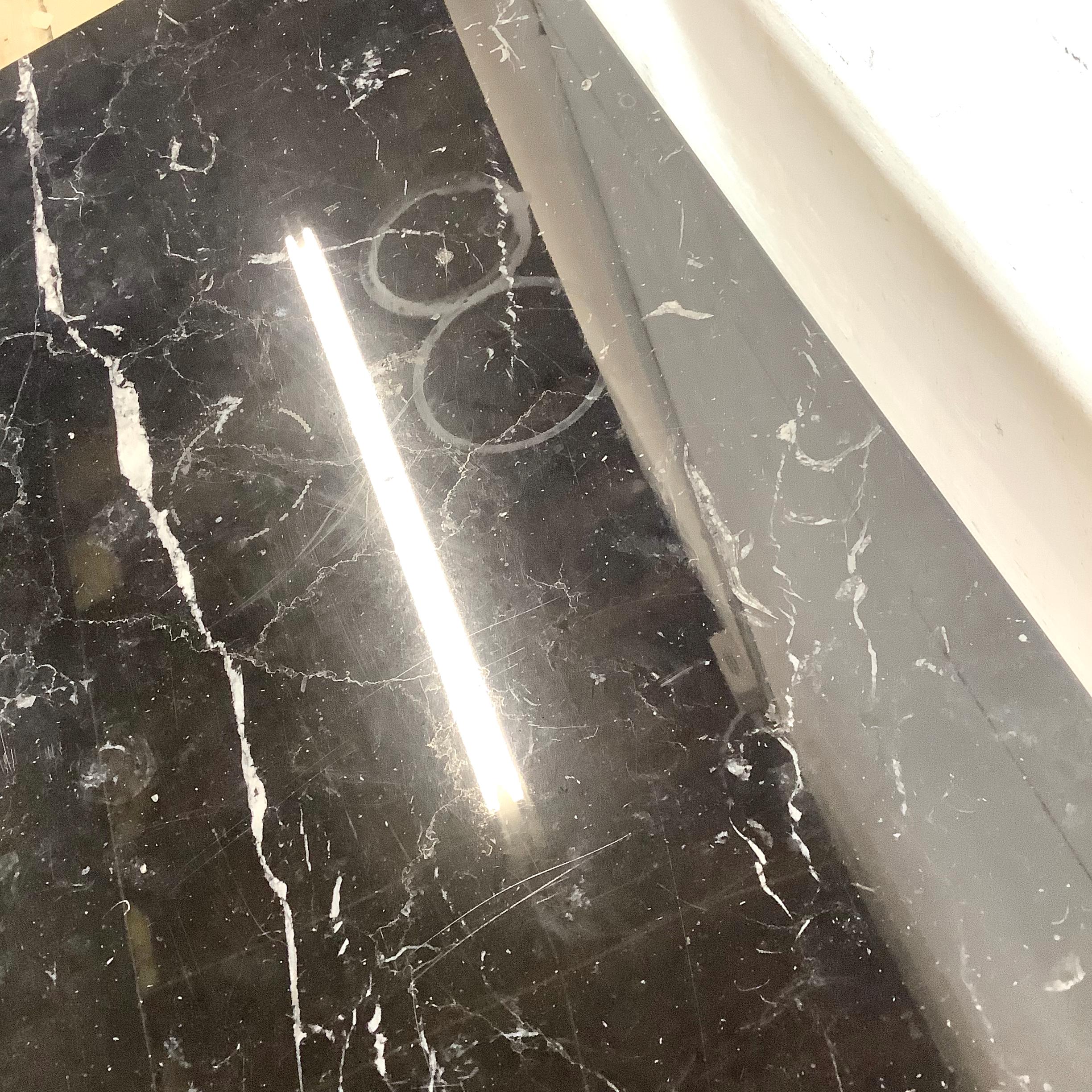 Sculptural Modern Console Table With marble top For Sale 5
