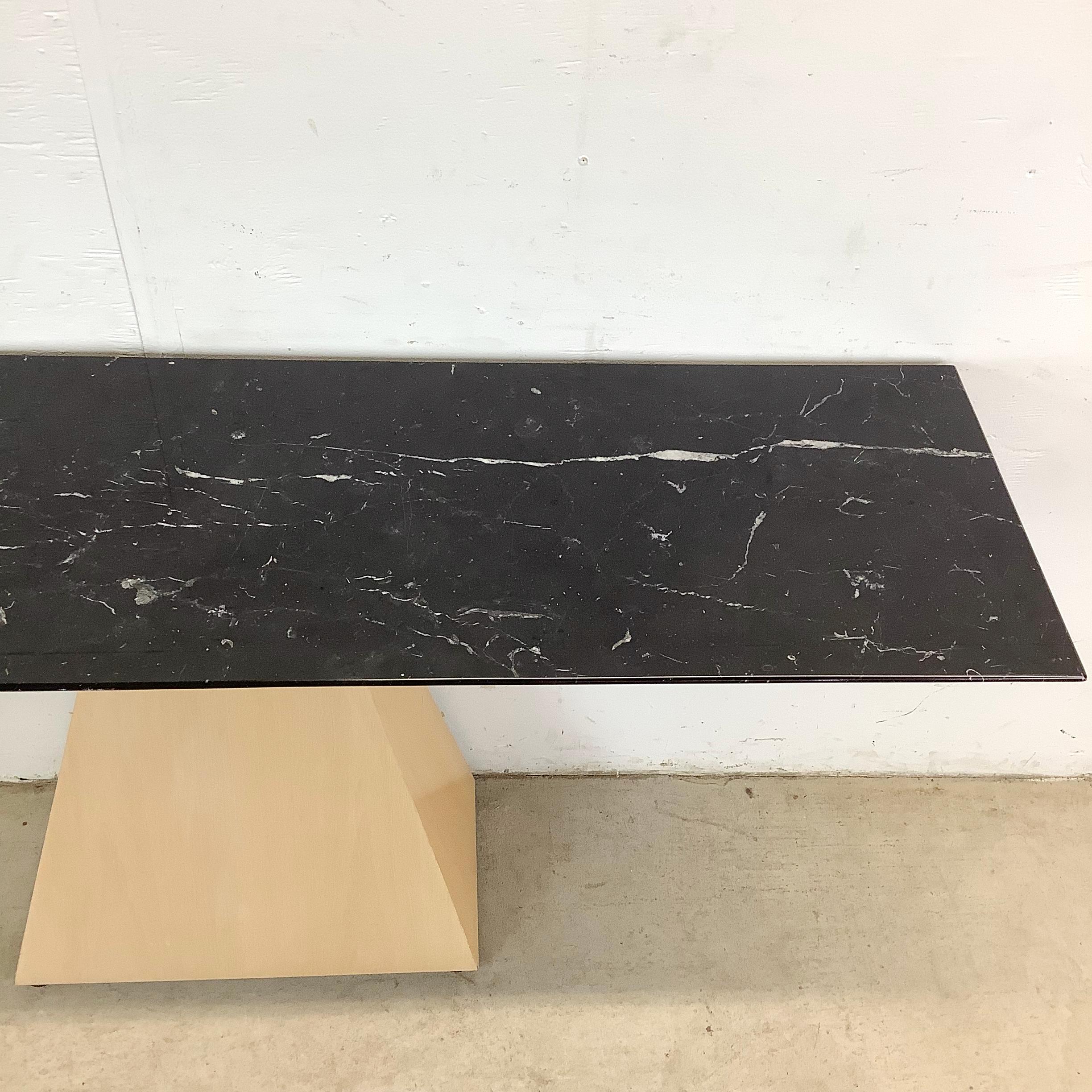 Unknown Sculptural Modern Console Table With marble top For Sale