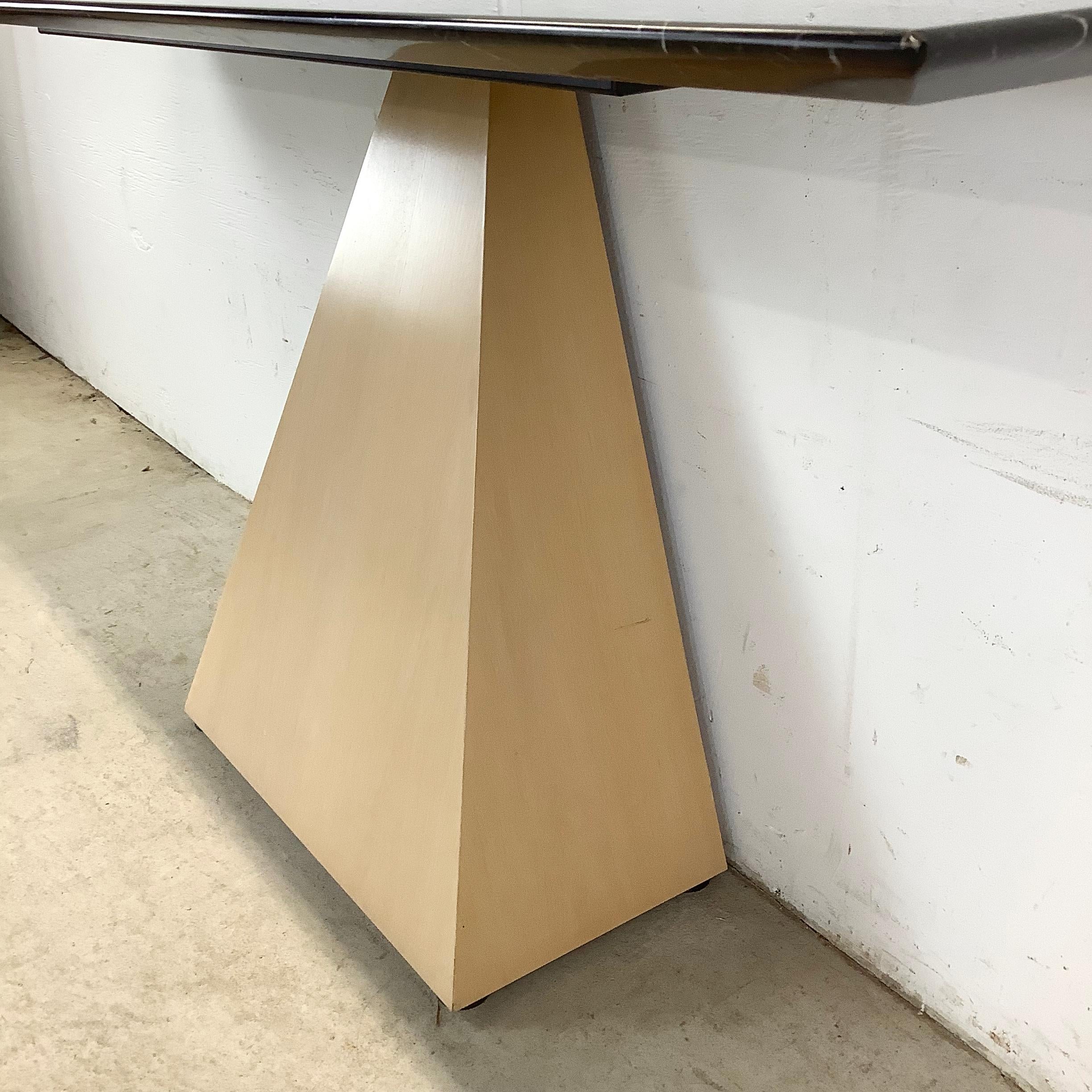 Marble Sculptural Modern Console Table With marble top For Sale
