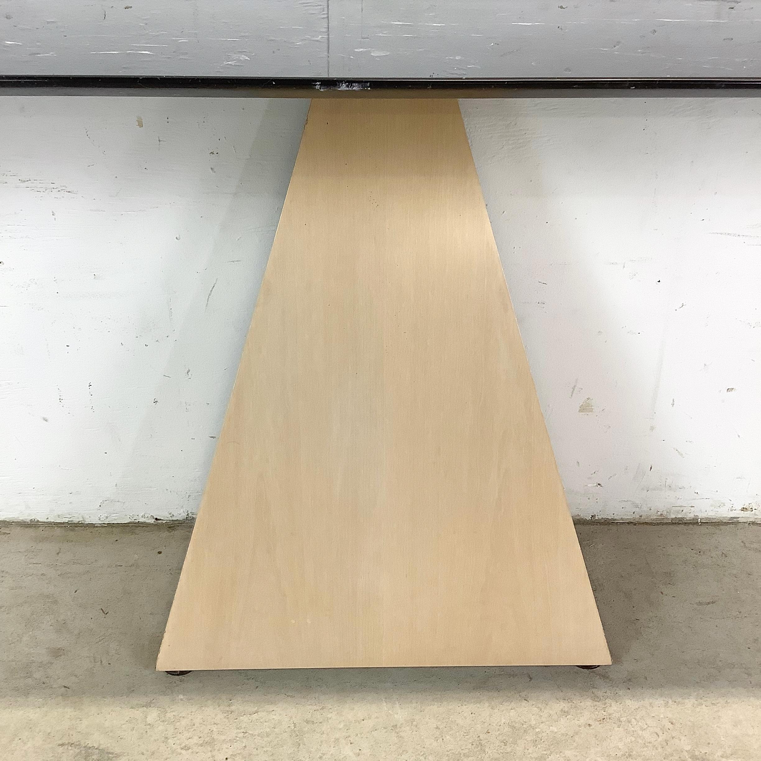 Sculptural Modern Console Table With marble top For Sale 1
