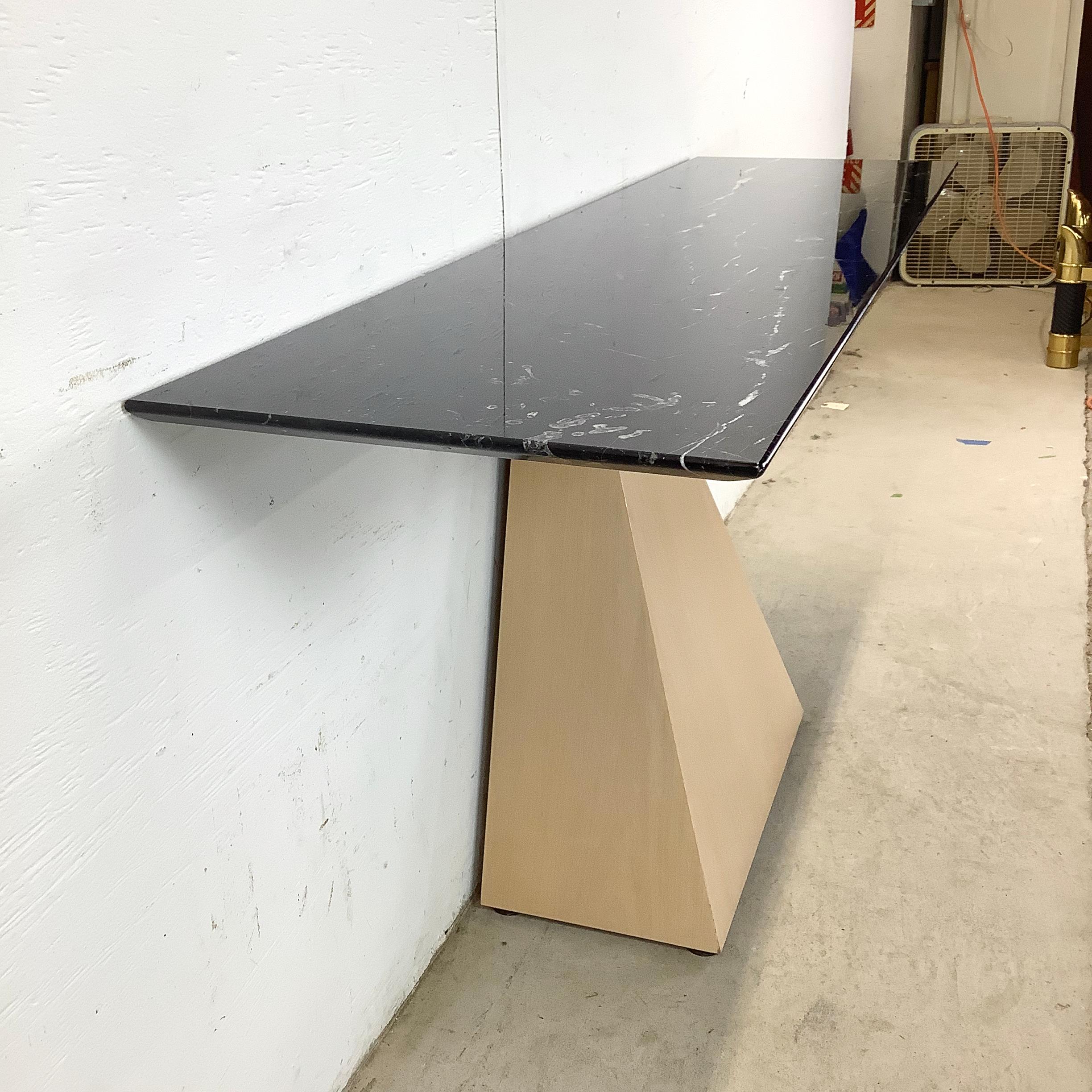 Sculptural Modern Console Table With marble top For Sale 2