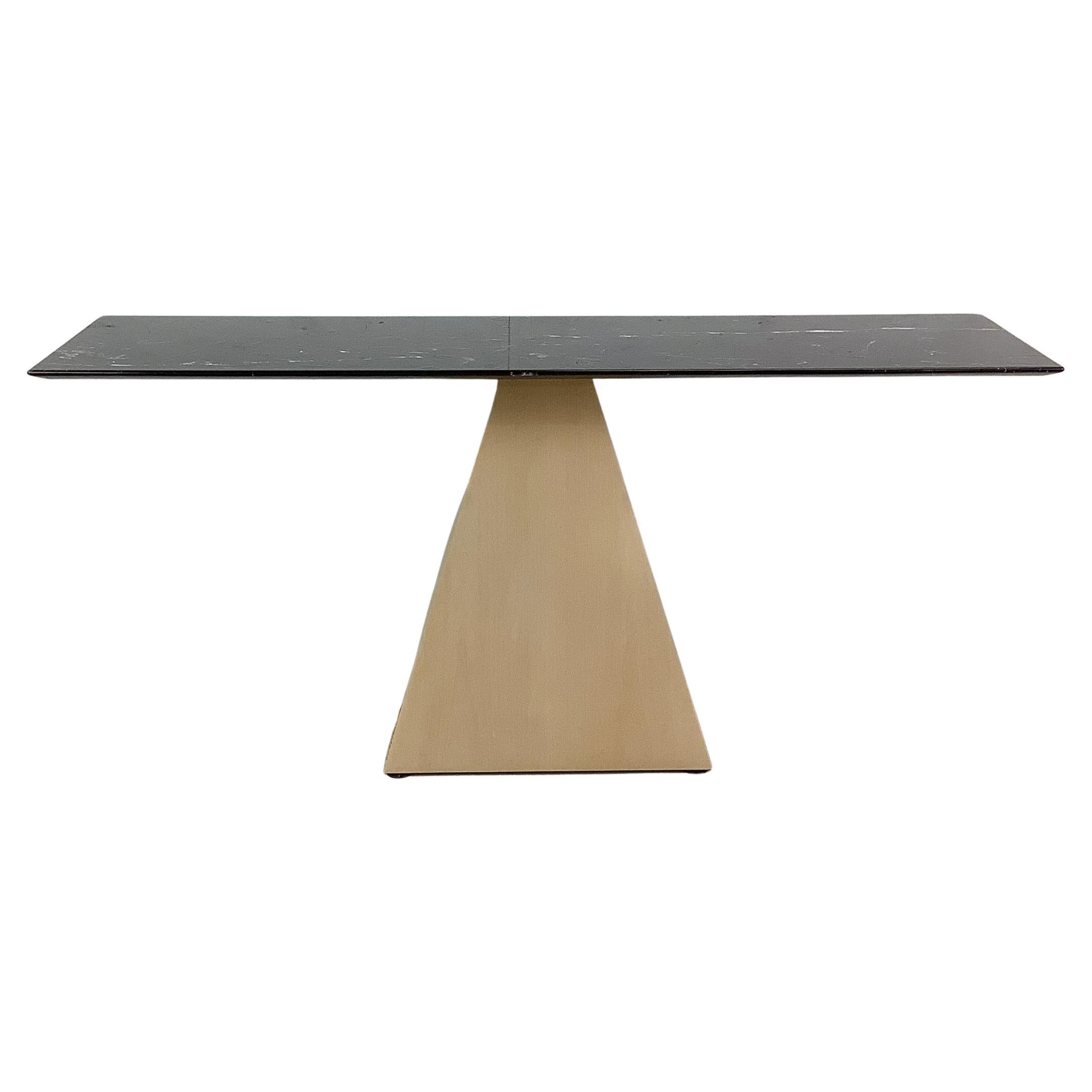 Sculptural Modern Console Table With marble top