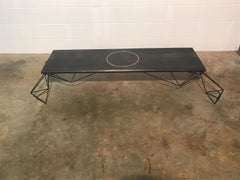 Sculptural Modern Geometric Custom Designed and Fabricated Coffee Table
