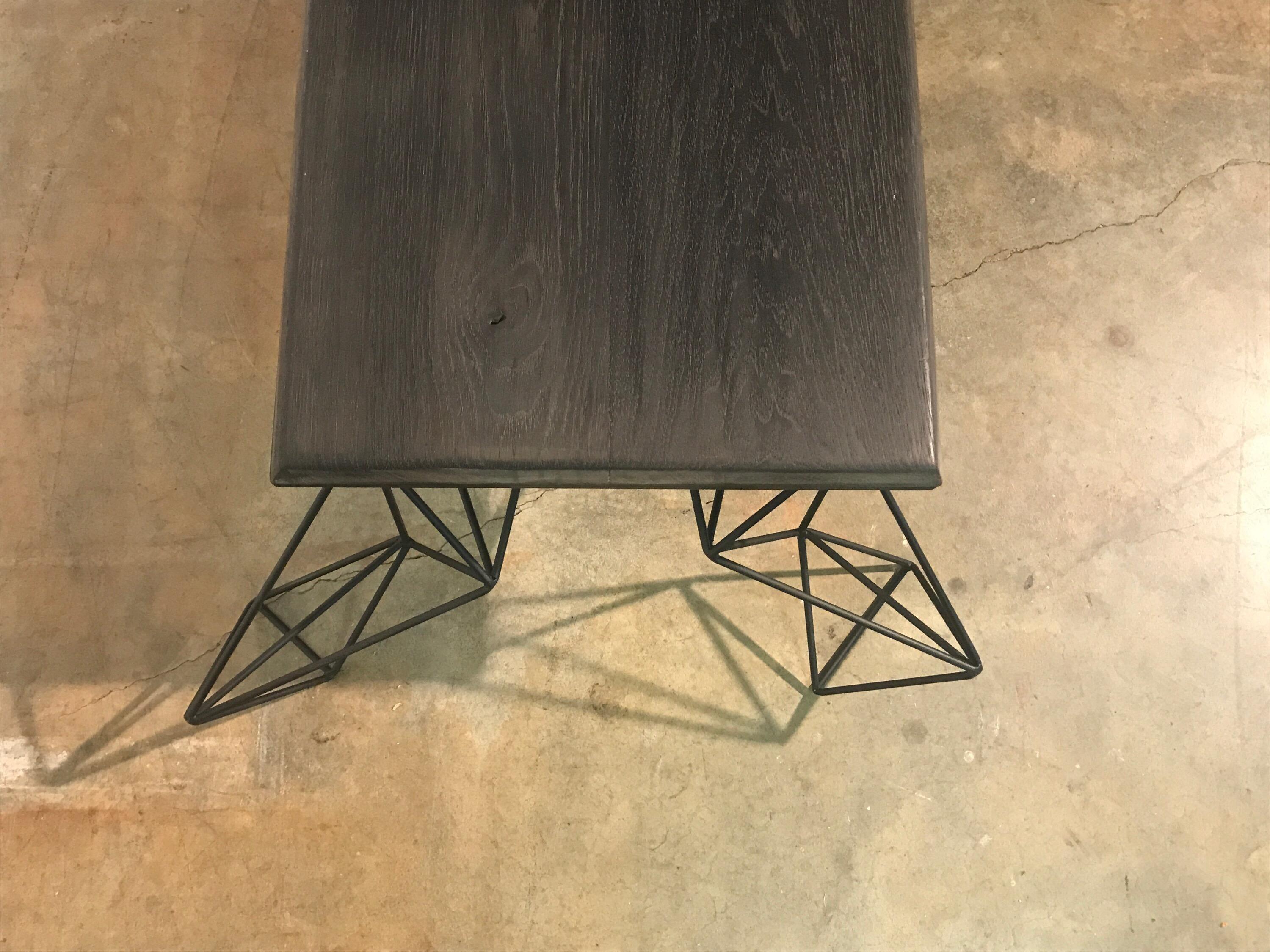 Sculptural Modern Geometric Custom Designed and Fabricated Coffee Table In Excellent Condition For Sale In Marietta, GA