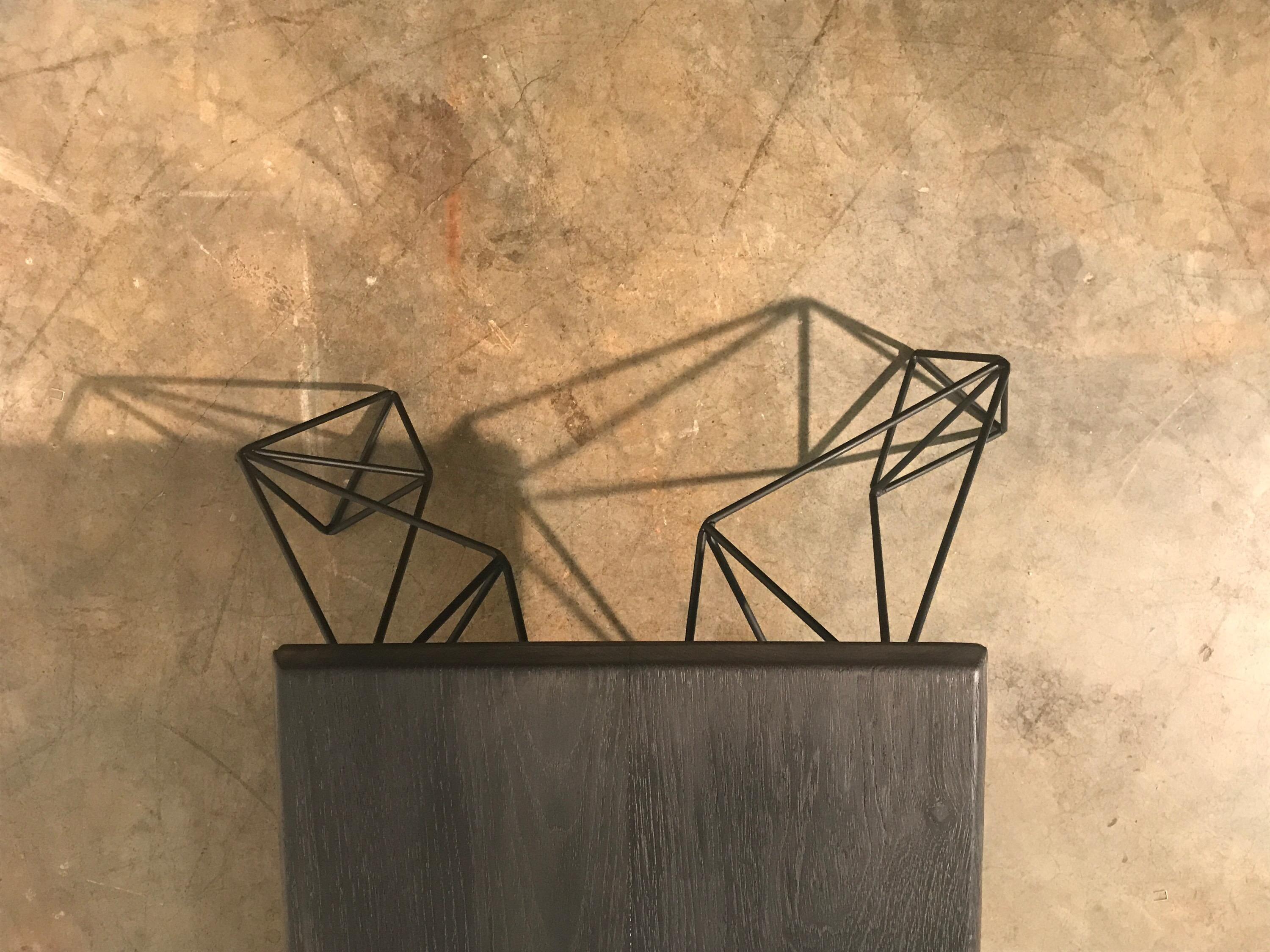 Contemporary Sculptural Modern Geometric Custom Designed and Fabricated Coffee Table For Sale