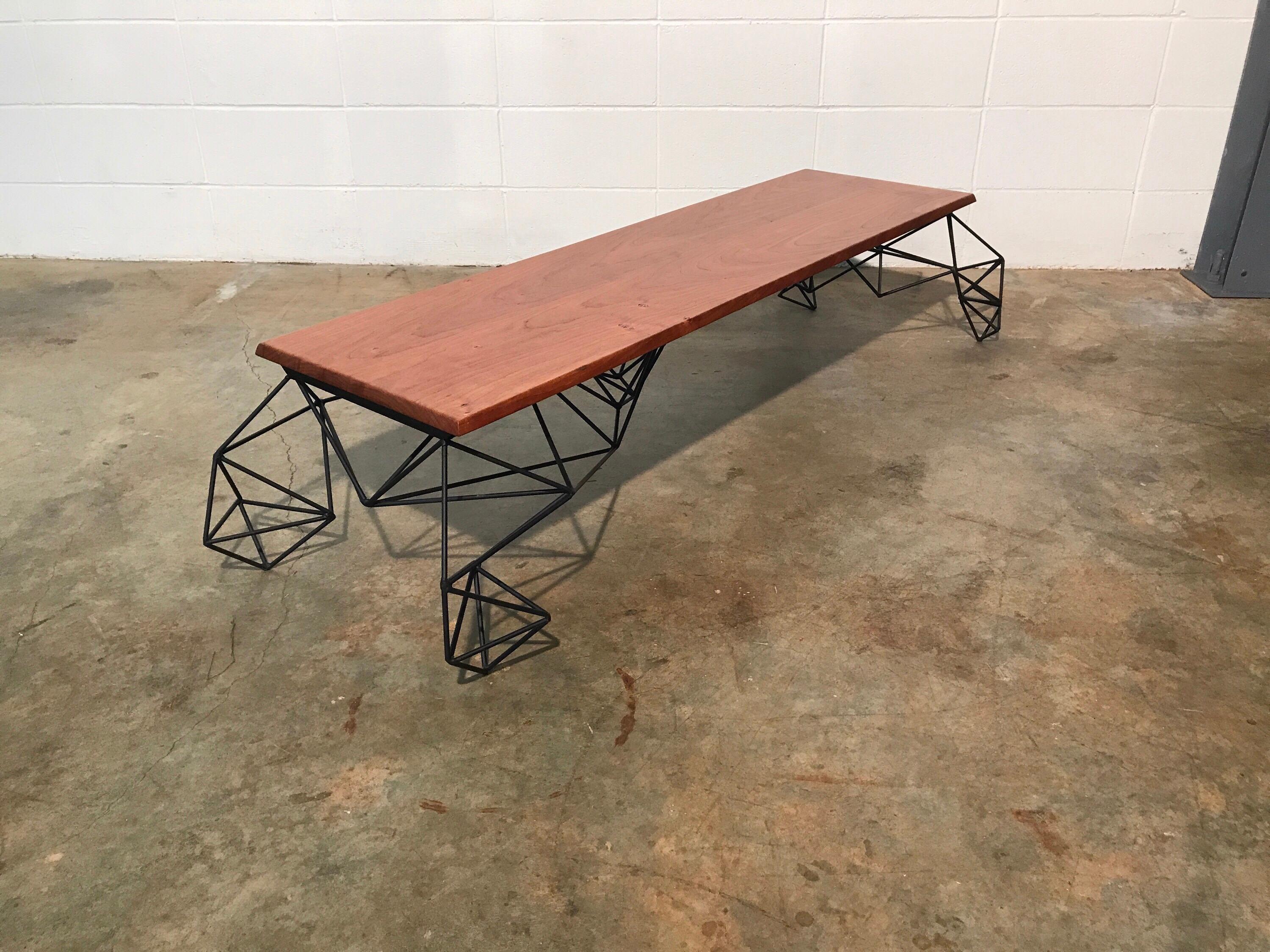 Sculptural Modern Geometric Custom Designed and Fabricated Coffee Table For Sale 3