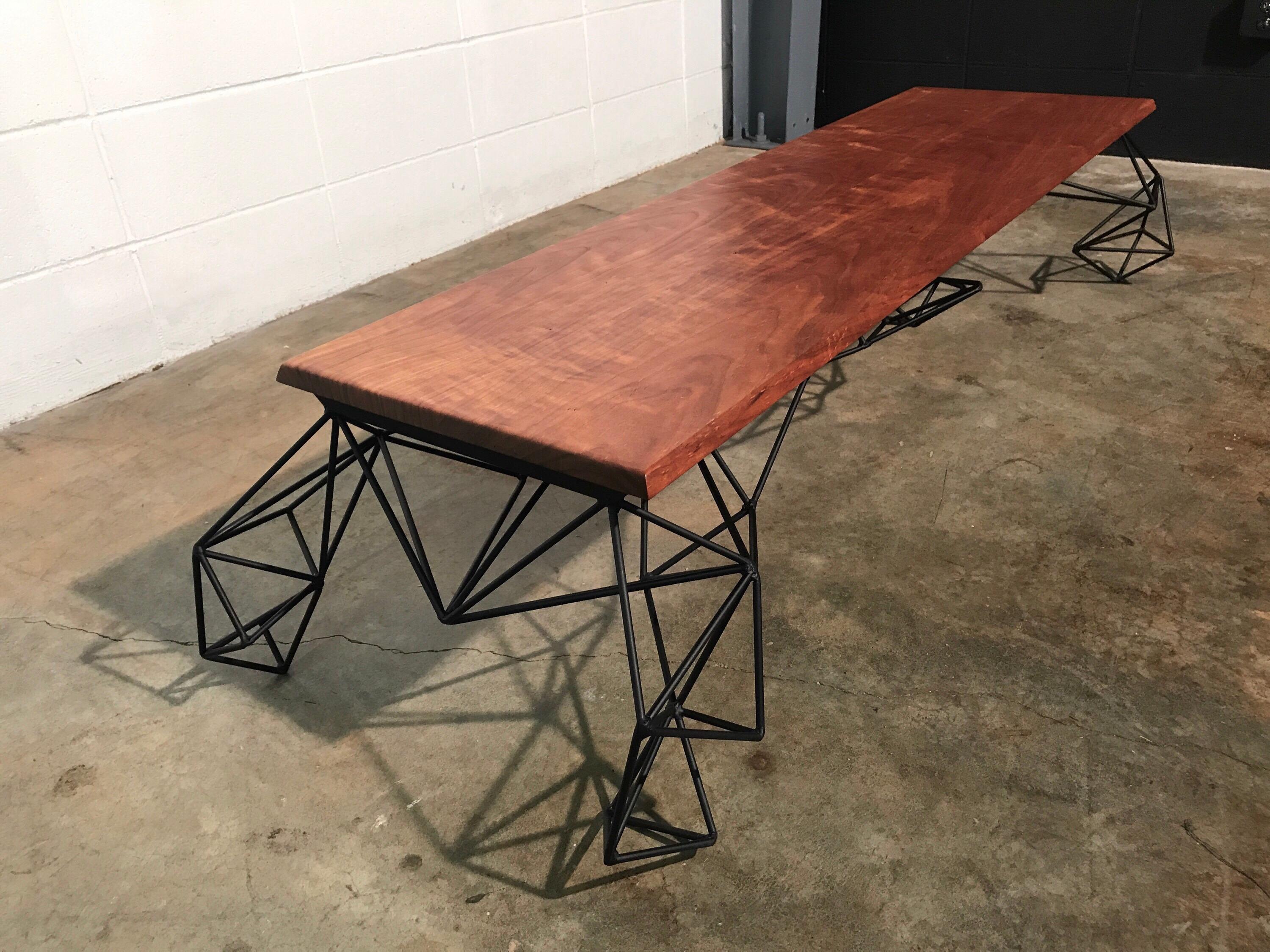 Sculptural Modern Geometric Custom Designed and Fabricated Coffee Table For Sale 6