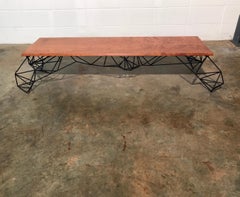 Sculptural Modern Geometric Custom Designed and Fabricated Coffee Table