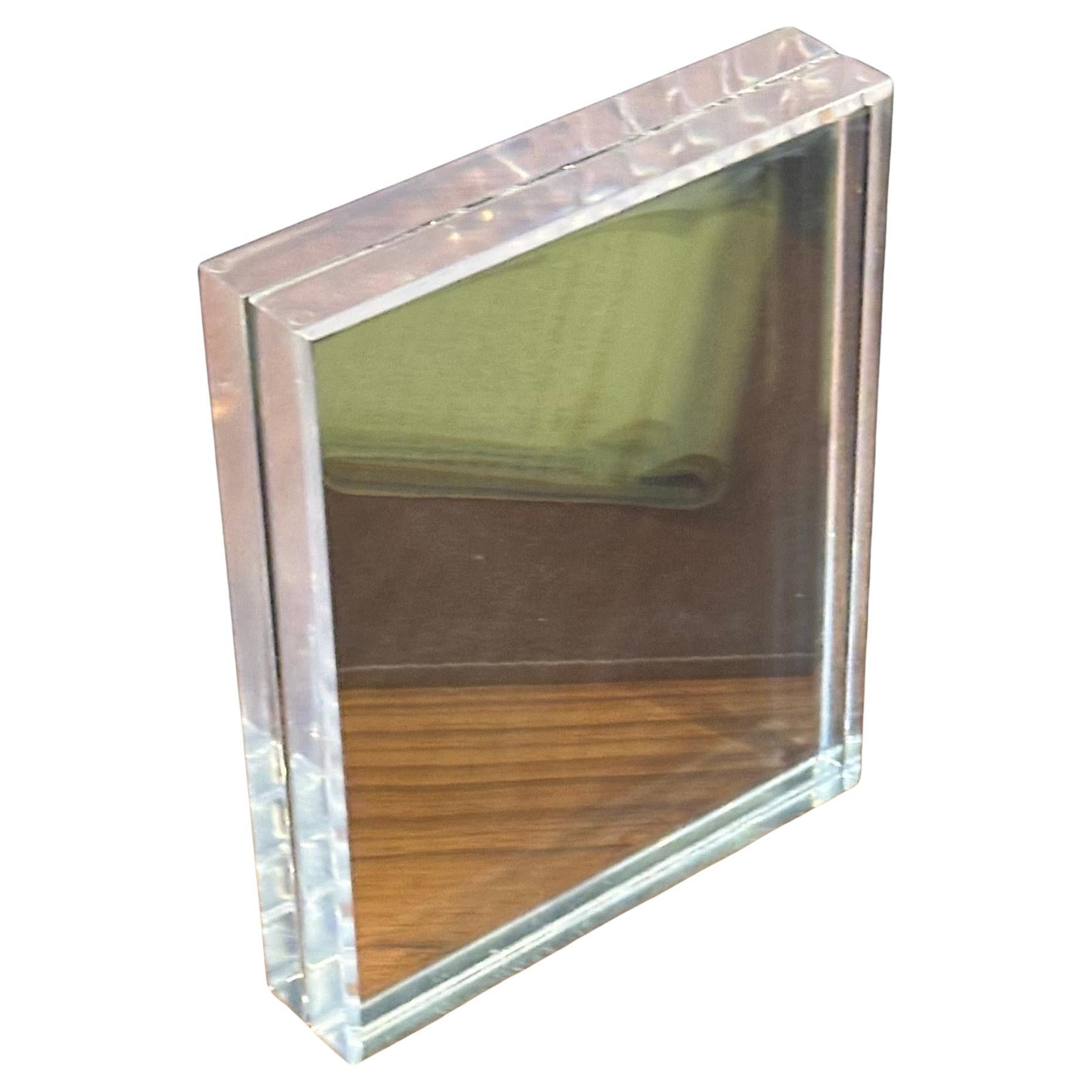Sculptural Modern Lucite Block