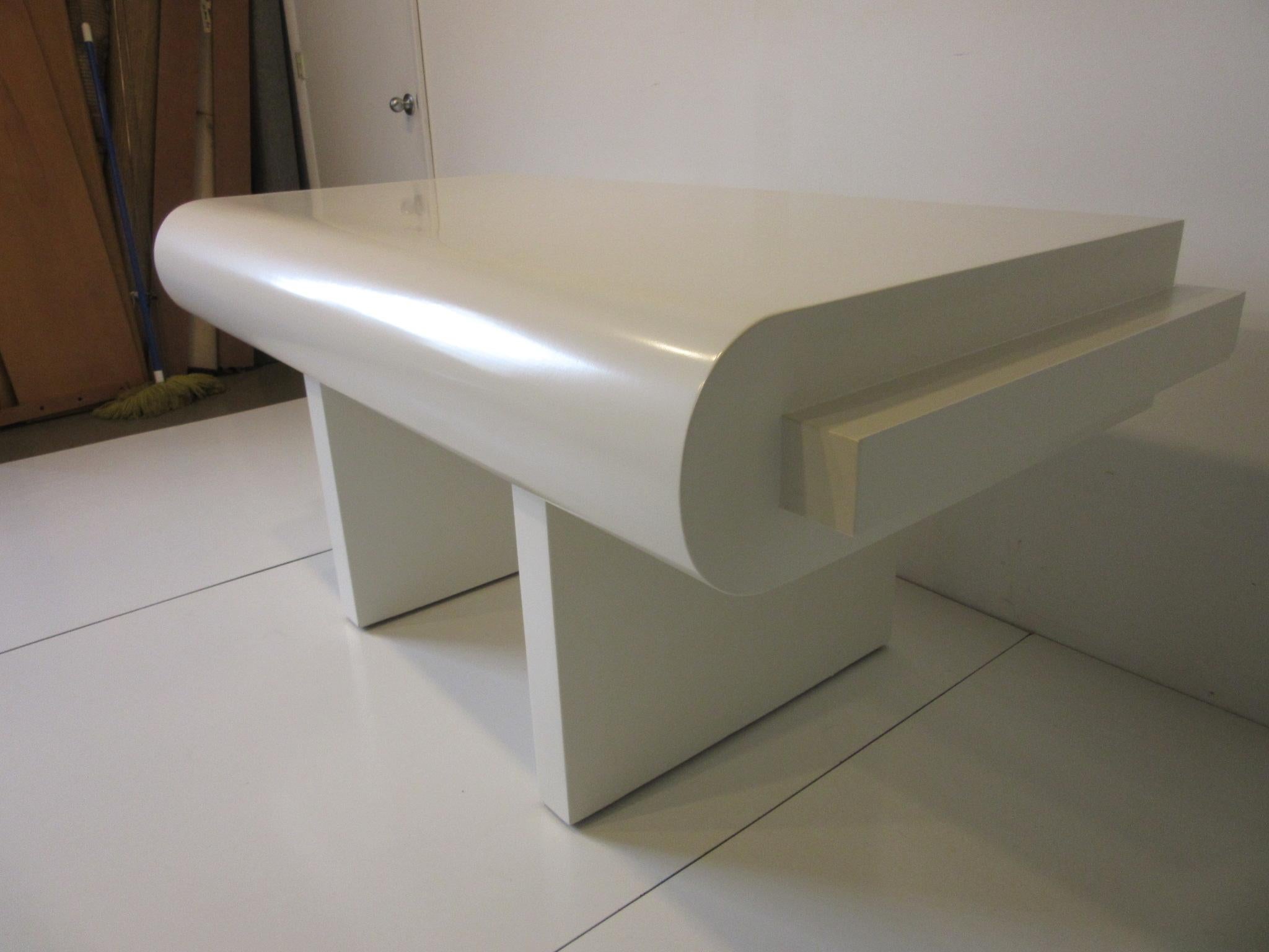 Sculptural Modern Pedestal Desk in the Style of Steve Chase 5