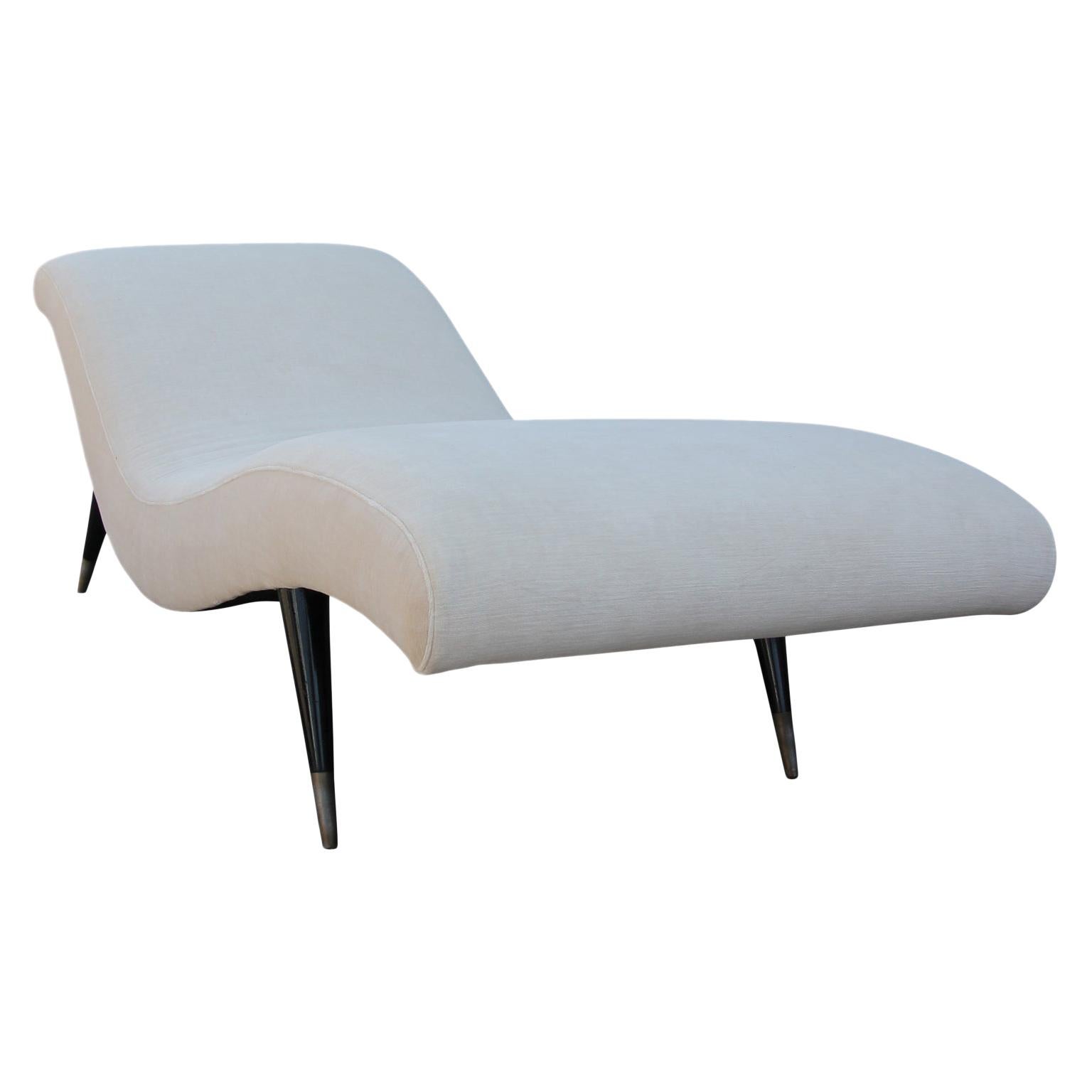 Sculptural Modern Chaise Lounge