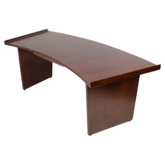 Sculptural Modern Walnut Desk by Harvey Probber