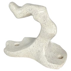 Sculptural Modern White Glazed Ceramic Decorative Hook - Lost Quarry